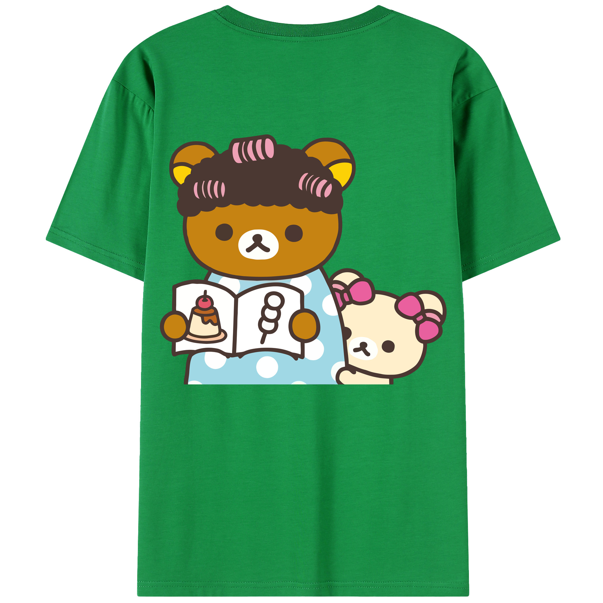 （画像用） リラックマ リラックマ キイロイトリ Rilakkuma Korilakkuma Kiiroitori 綿100％半袖Tシャツ（背面プリント）