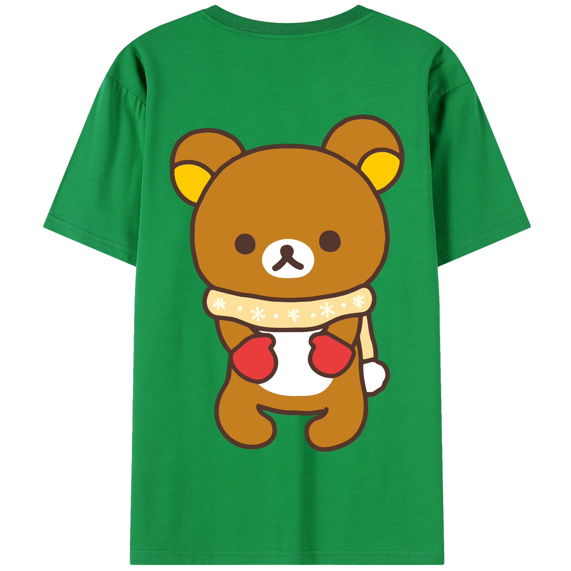 （画像用） リラックマ リラックマ キイロイトリ Rilakkuma Korilakkuma Kiiroitori 綿100％半袖Tシャツ（背面プリント）
