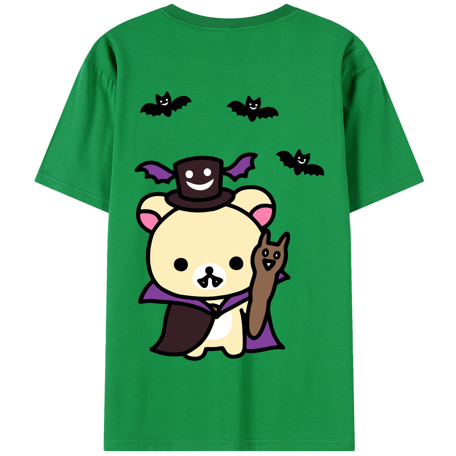 （画像用） リラックマ リラックマ キイロイトリ Rilakkuma Korilakkuma Kiiroitori 綿100％半袖Tシャツ（背面プリント）