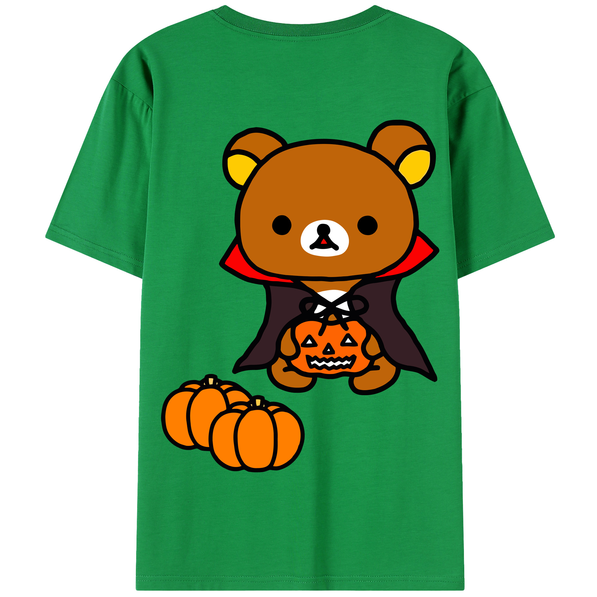 （画像用） リラックマ リラックマ キイロイトリ Rilakkuma Korilakkuma Kiiroitori 綿100％半袖Tシャツ（背面プリント）