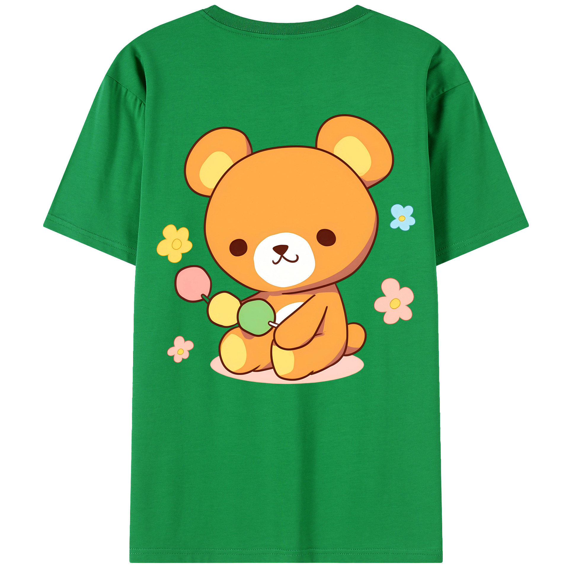 （画像用） リラックマ リラックマ キイロイトリ Rilakkuma Korilakkuma Kiiroitori 綿100％半袖Tシャツ（背面プリント）
