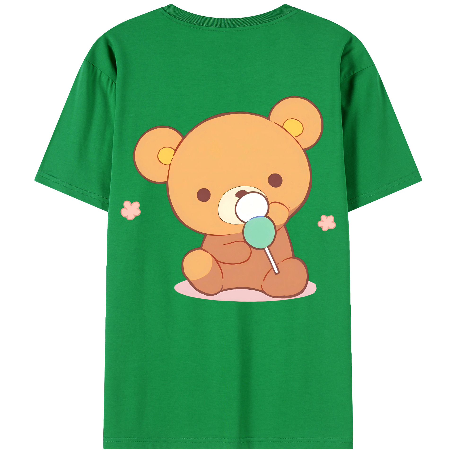 （画像用） リラックマ リラックマ キイロイトリ Rilakkuma Korilakkuma Kiiroitori 綿100％半袖Tシャツ（背面プリント）