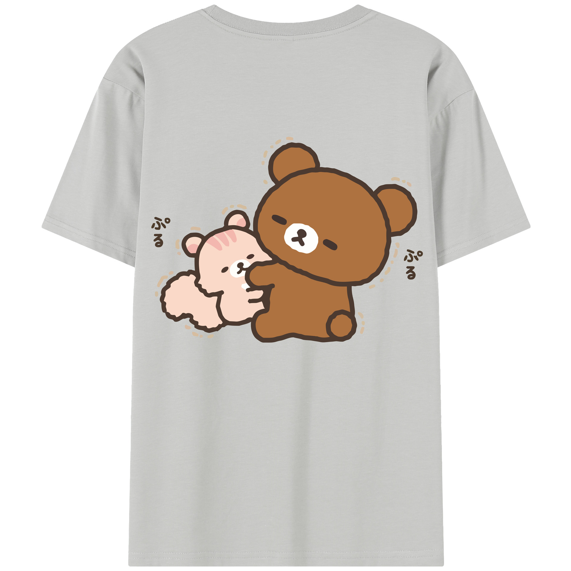 （画像用） リラックマ リラックマ キイロイトリ Rilakkuma Korilakkuma Kiiroitori 綿100％半袖Tシャツ（背面プリント）