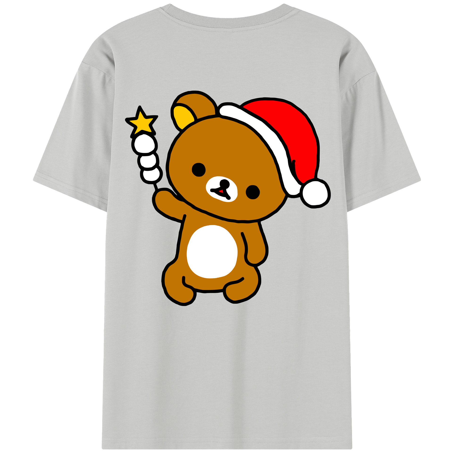 （画像用） リラックマ リラックマ キイロイトリ Rilakkuma Korilakkuma Kiiroitori 綿100％半袖Tシャツ（背面プリント）