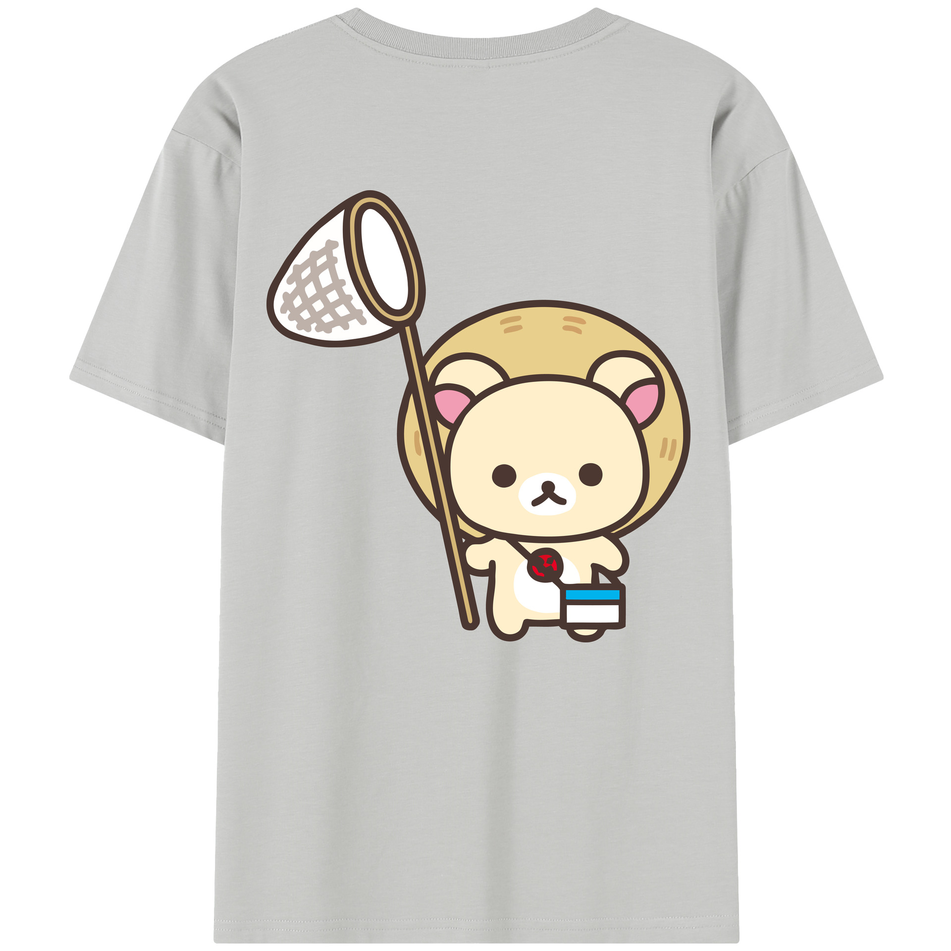 （画像用） リラックマ リラックマ キイロイトリ Rilakkuma Korilakkuma Kiiroitori 綿100％半袖Tシャツ（背面プリント）