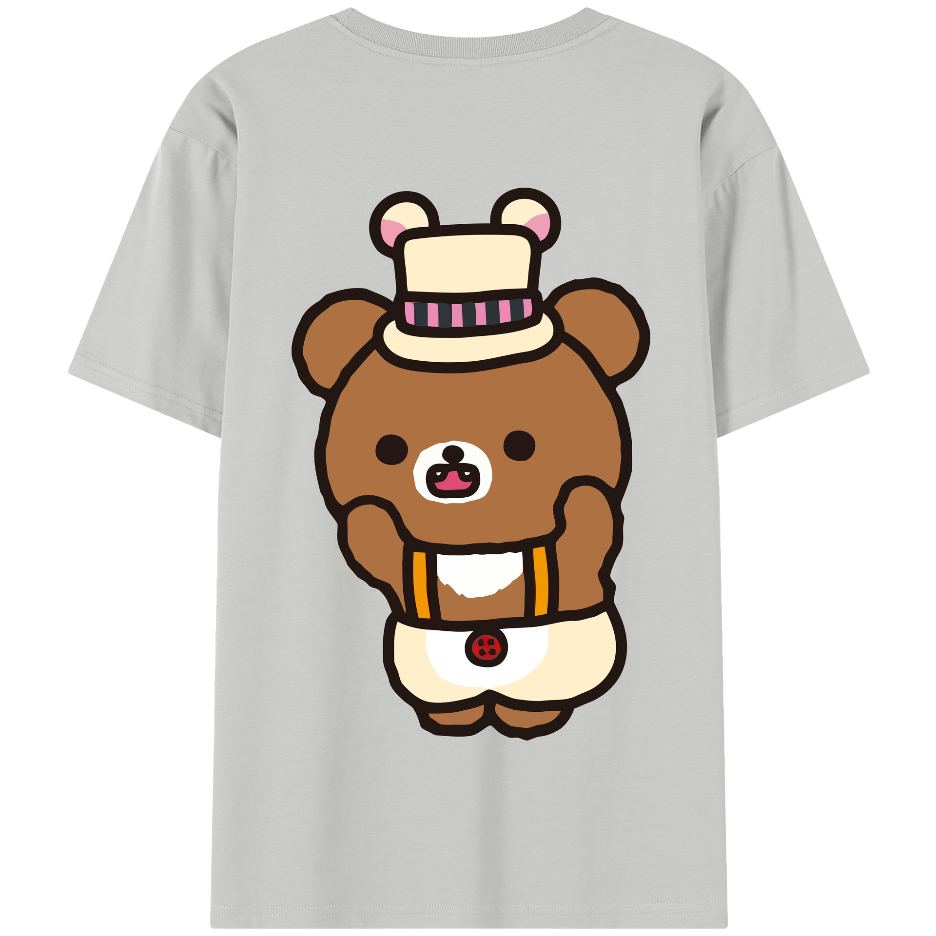 （画像用） リラックマ リラックマ キイロイトリ Rilakkuma Korilakkuma Kiiroitori 綿100％半袖Tシャツ（背面プリント）