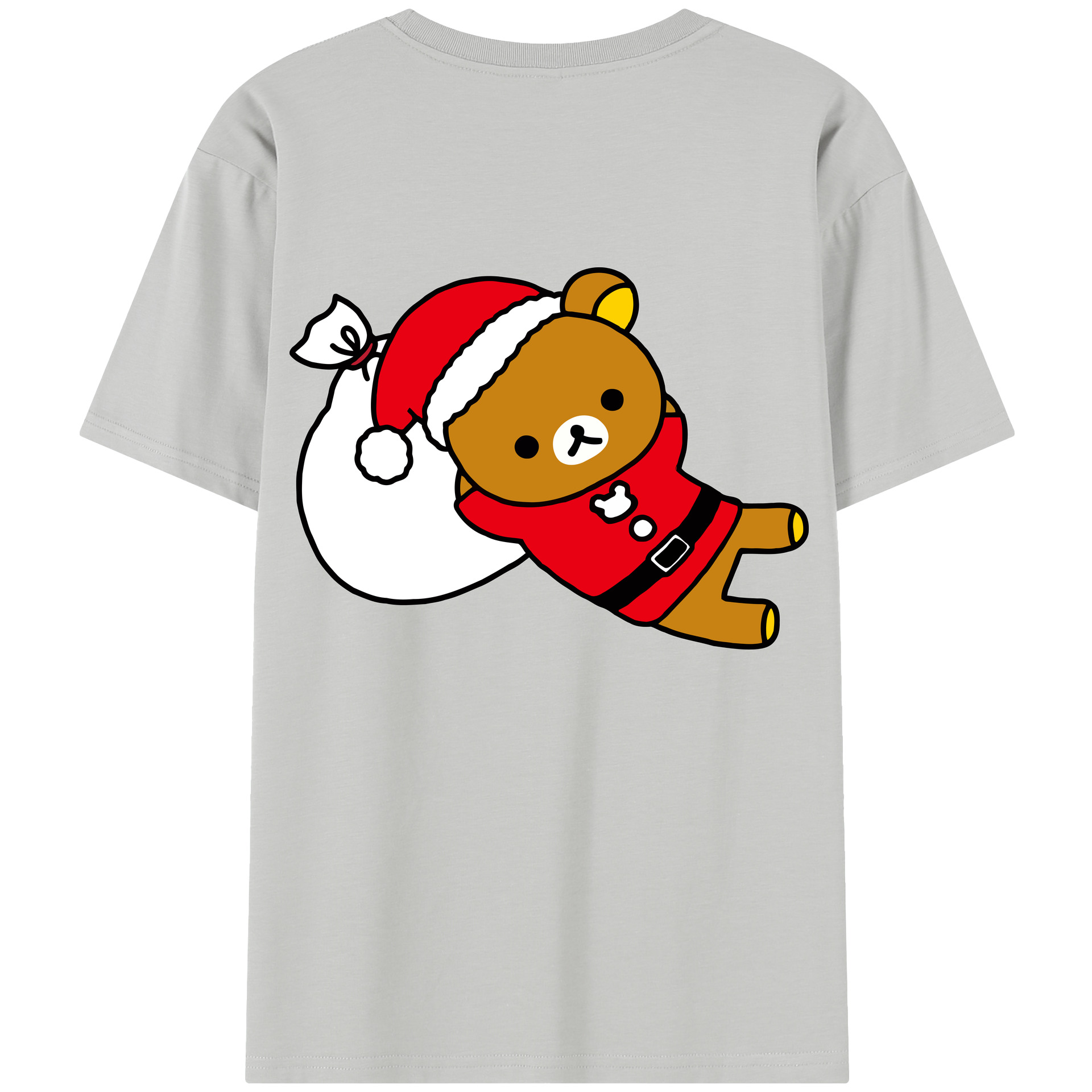 （画像用） リラックマ リラックマ キイロイトリ Rilakkuma Korilakkuma Kiiroitori 綿100％半袖Tシャツ（背面プリント）