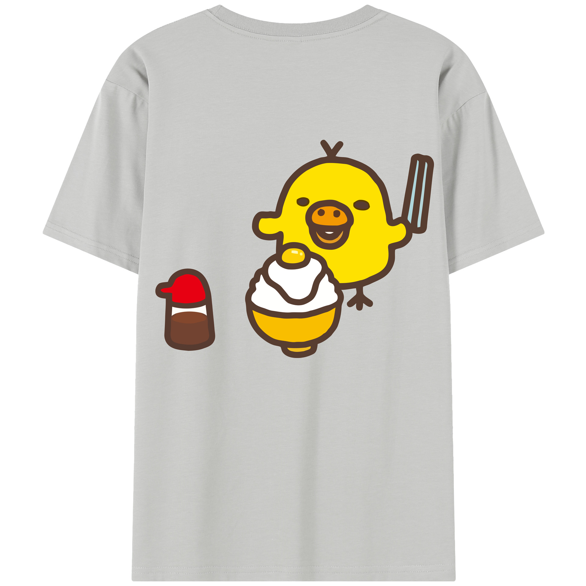 （画像用） リラックマ リラックマ キイロイトリ Rilakkuma Korilakkuma Kiiroitori 綿100％半袖Tシャツ（背面プリント）