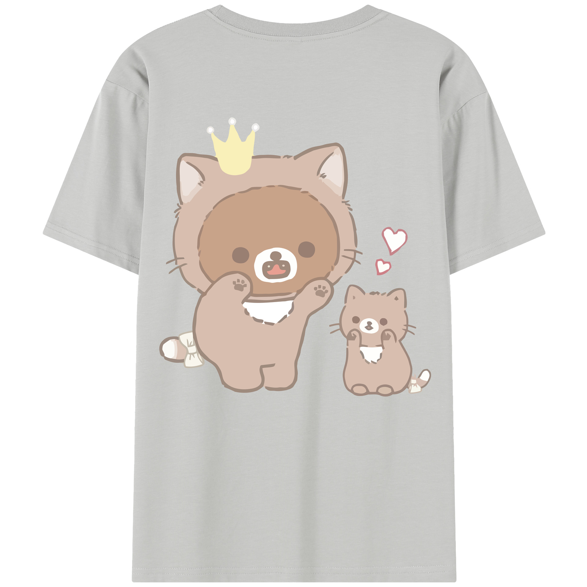 （画像用） リラックマ リラックマ キイロイトリ Rilakkuma Korilakkuma Kiiroitori 綿100％半袖Tシャツ（背面プリント）