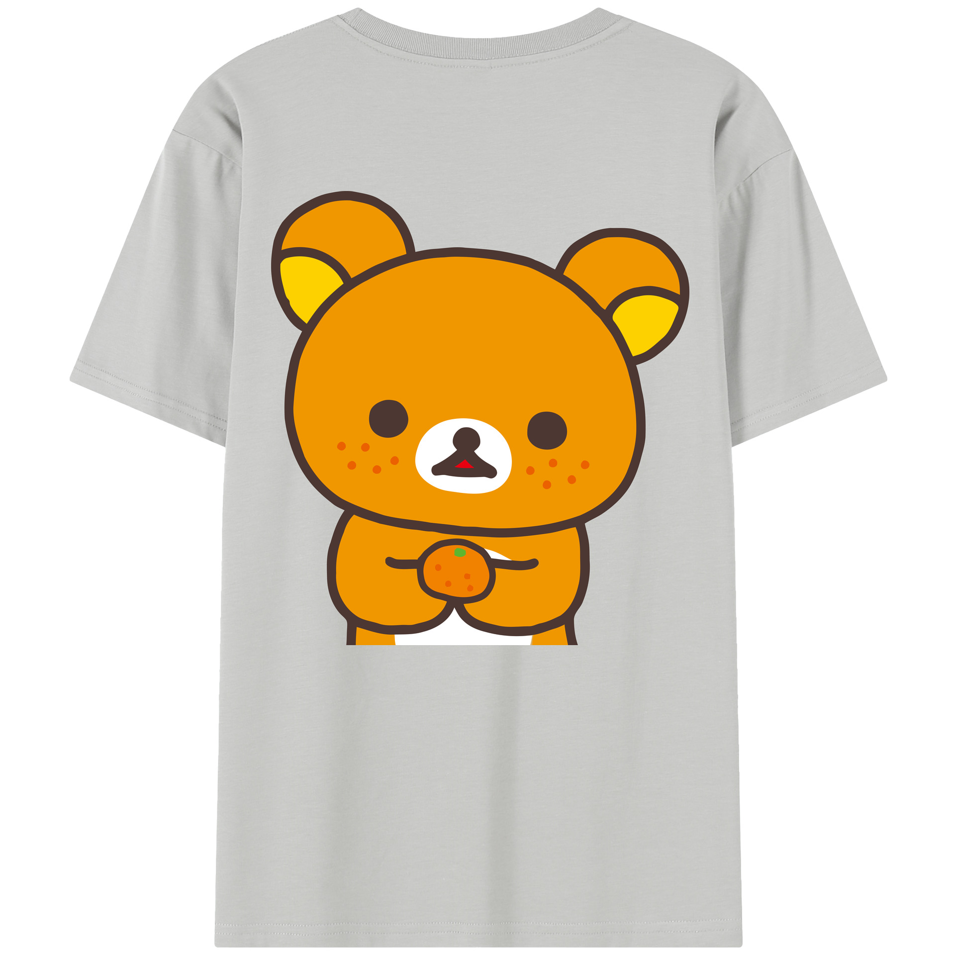 （画像用） リラックマ リラックマ キイロイトリ Rilakkuma Korilakkuma Kiiroitori 綿100％半袖Tシャツ（背面プリント）