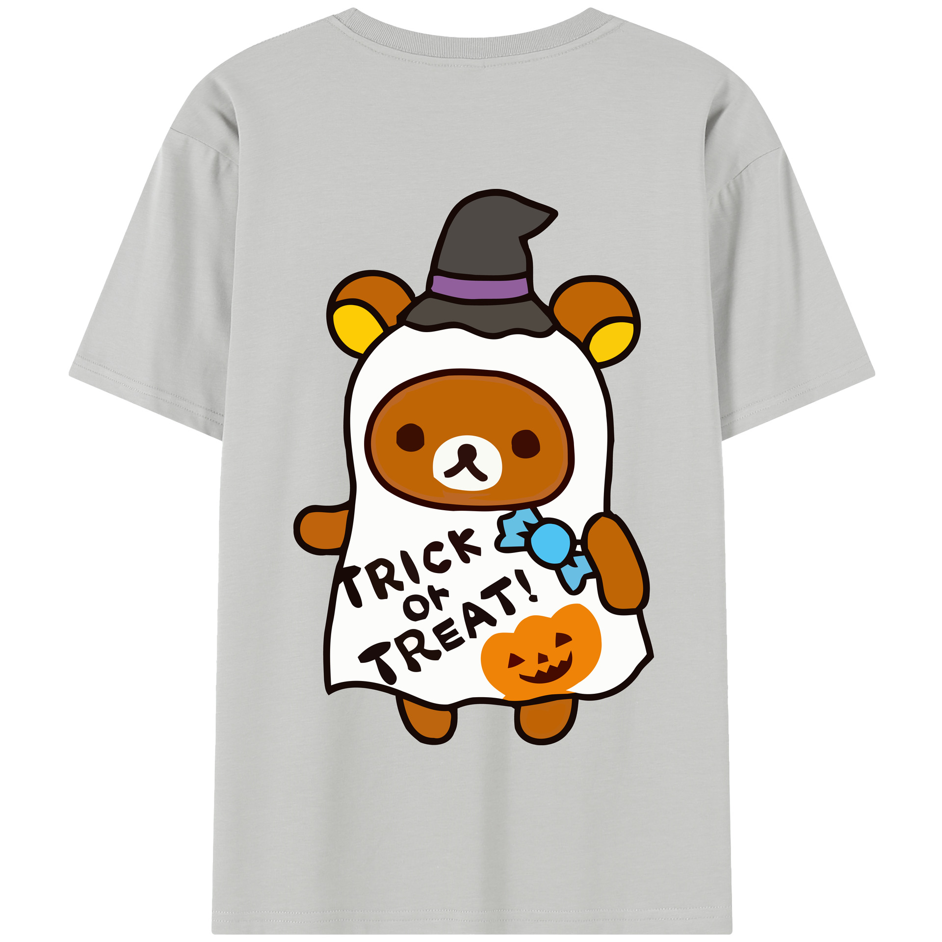 （画像用） リラックマ リラックマ キイロイトリ Rilakkuma Korilakkuma Kiiroitori 綿100％半袖Tシャツ（背面プリント）