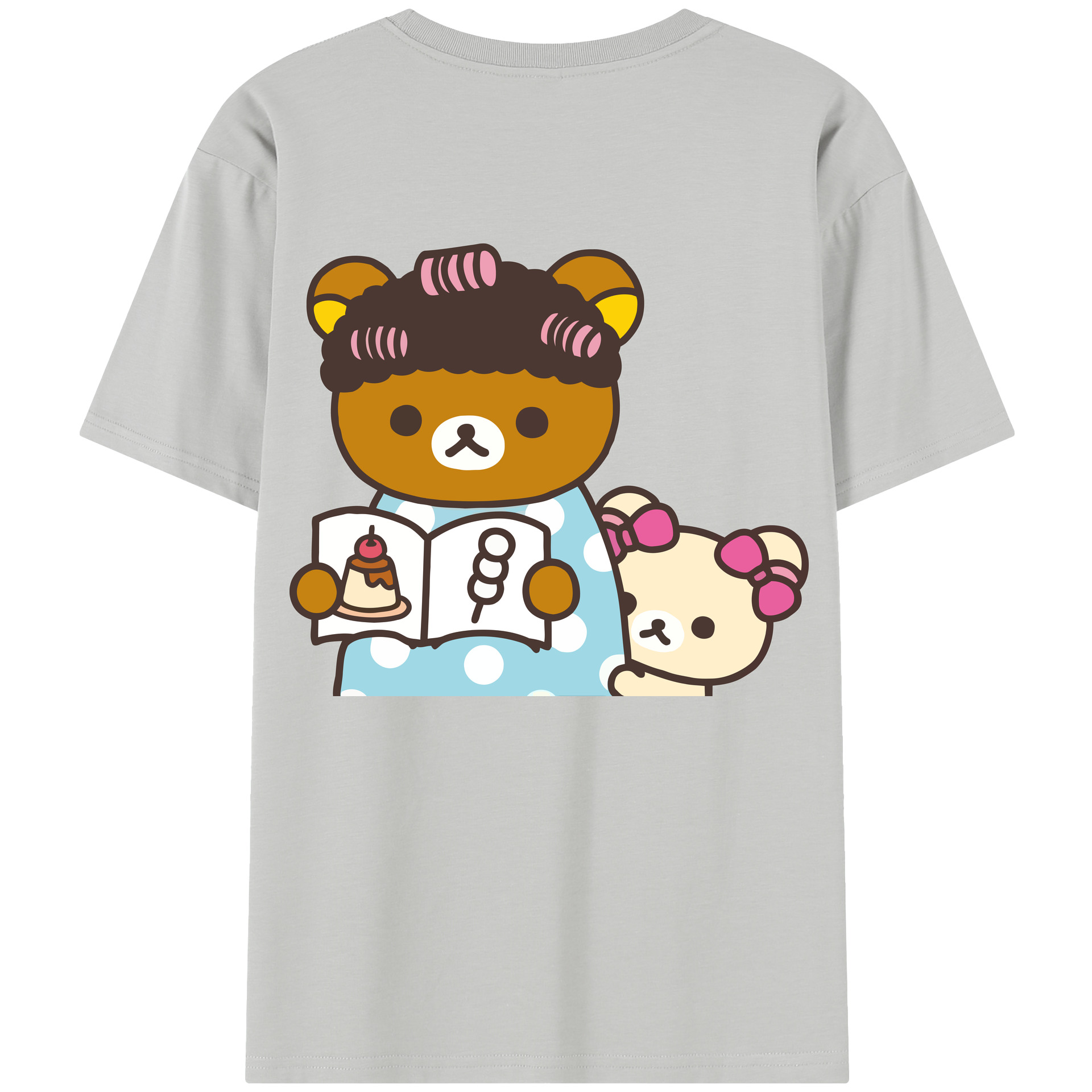 （画像用） リラックマ リラックマ キイロイトリ Rilakkuma Korilakkuma Kiiroitori 綿100％半袖Tシャツ（背面プリント）