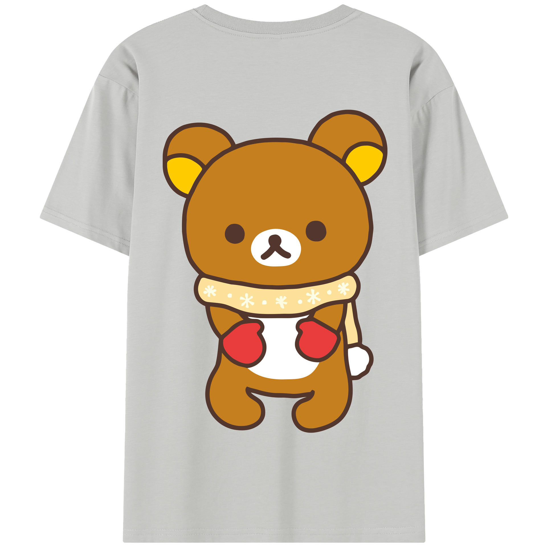 （画像用） リラックマ リラックマ キイロイトリ Rilakkuma Korilakkuma Kiiroitori 綿100％半袖Tシャツ（背面プリント）