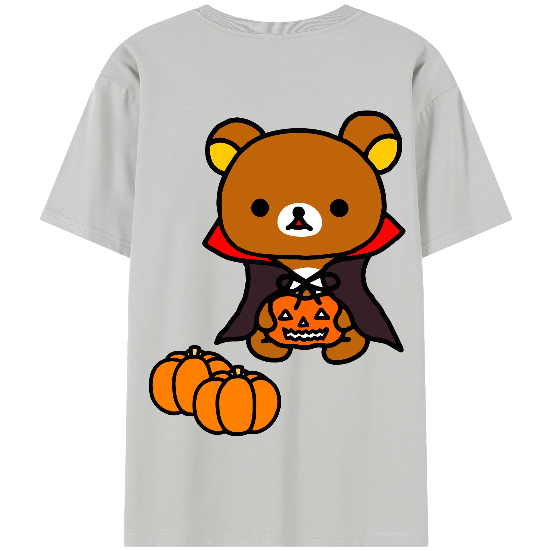 （画像用） リラックマ リラックマ キイロイトリ Rilakkuma Korilakkuma Kiiroitori 綿100％半袖Tシャツ（背面プリント）