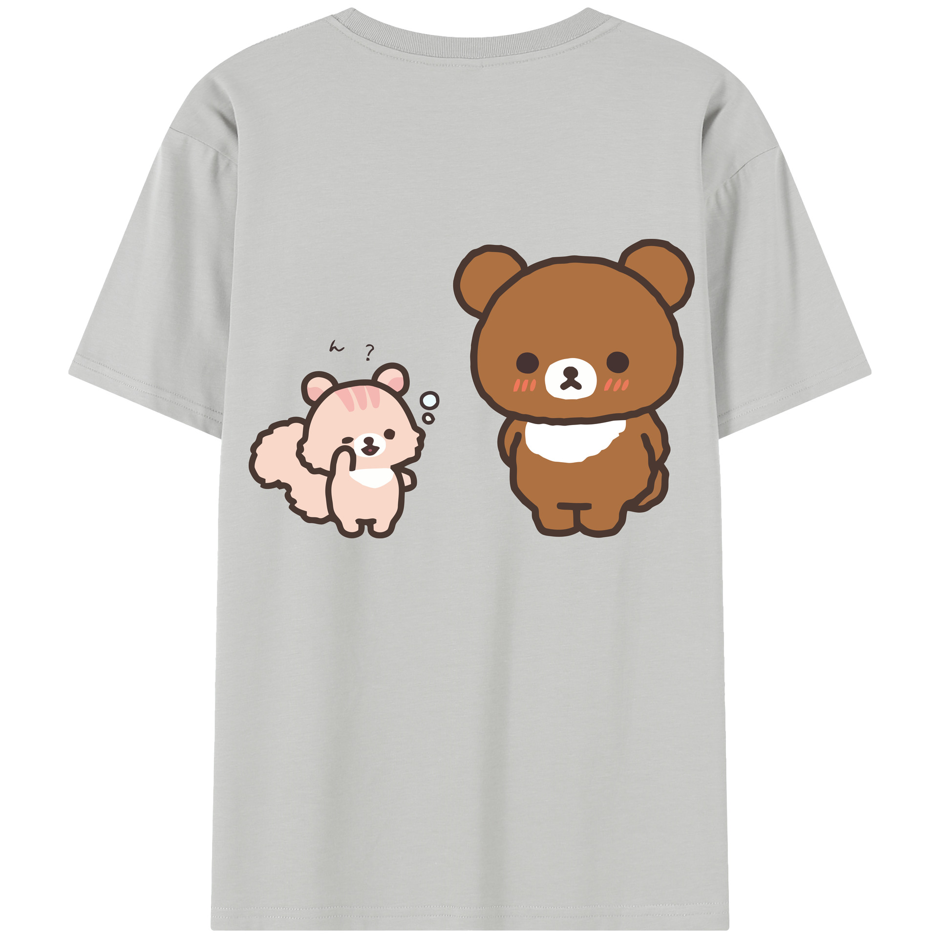 （画像用） リラックマ リラックマ キイロイトリ Rilakkuma Korilakkuma Kiiroitori 綿100％半袖Tシャツ（背面プリント）