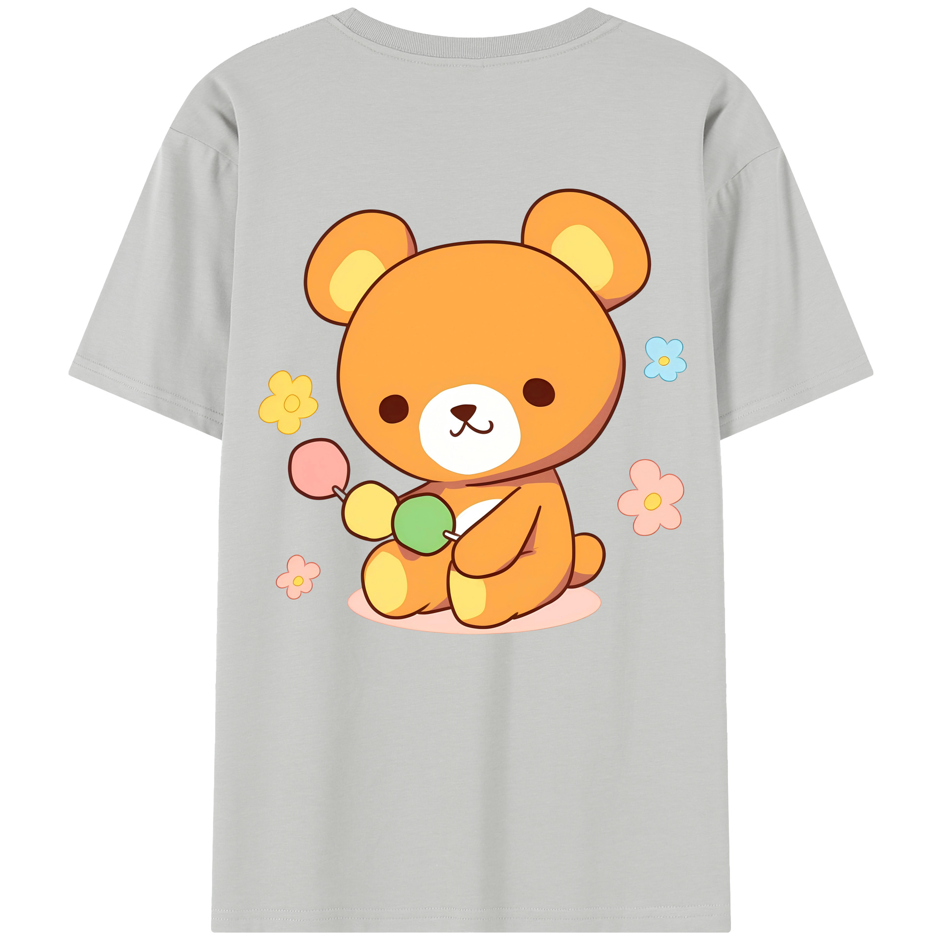 （画像用） リラックマ リラックマ キイロイトリ Rilakkuma Korilakkuma Kiiroitori 綿100％半袖Tシャツ（背面プリント）