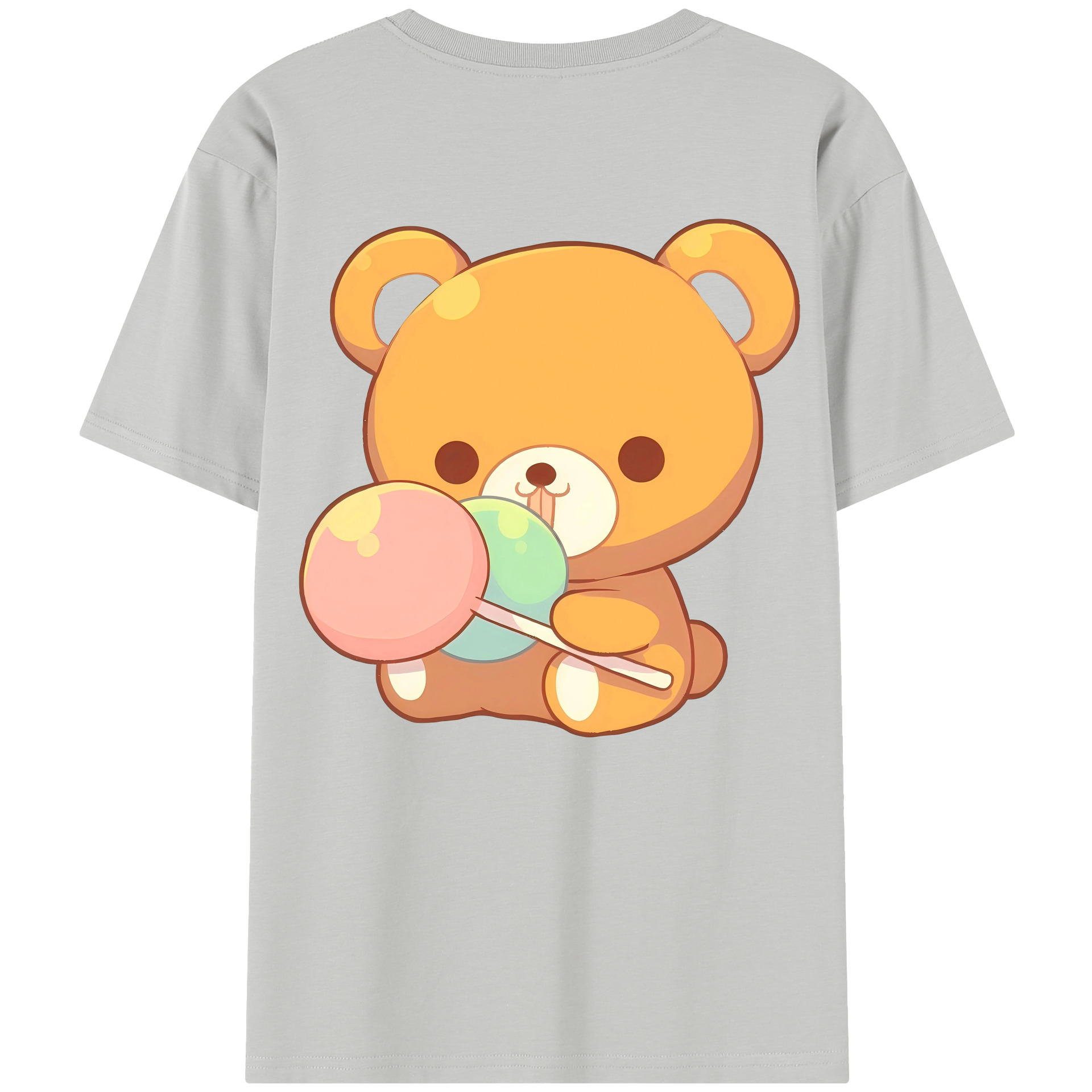 （画像用） リラックマ リラックマ キイロイトリ Rilakkuma Korilakkuma Kiiroitori 綿100％半袖Tシャツ（背面プリント）