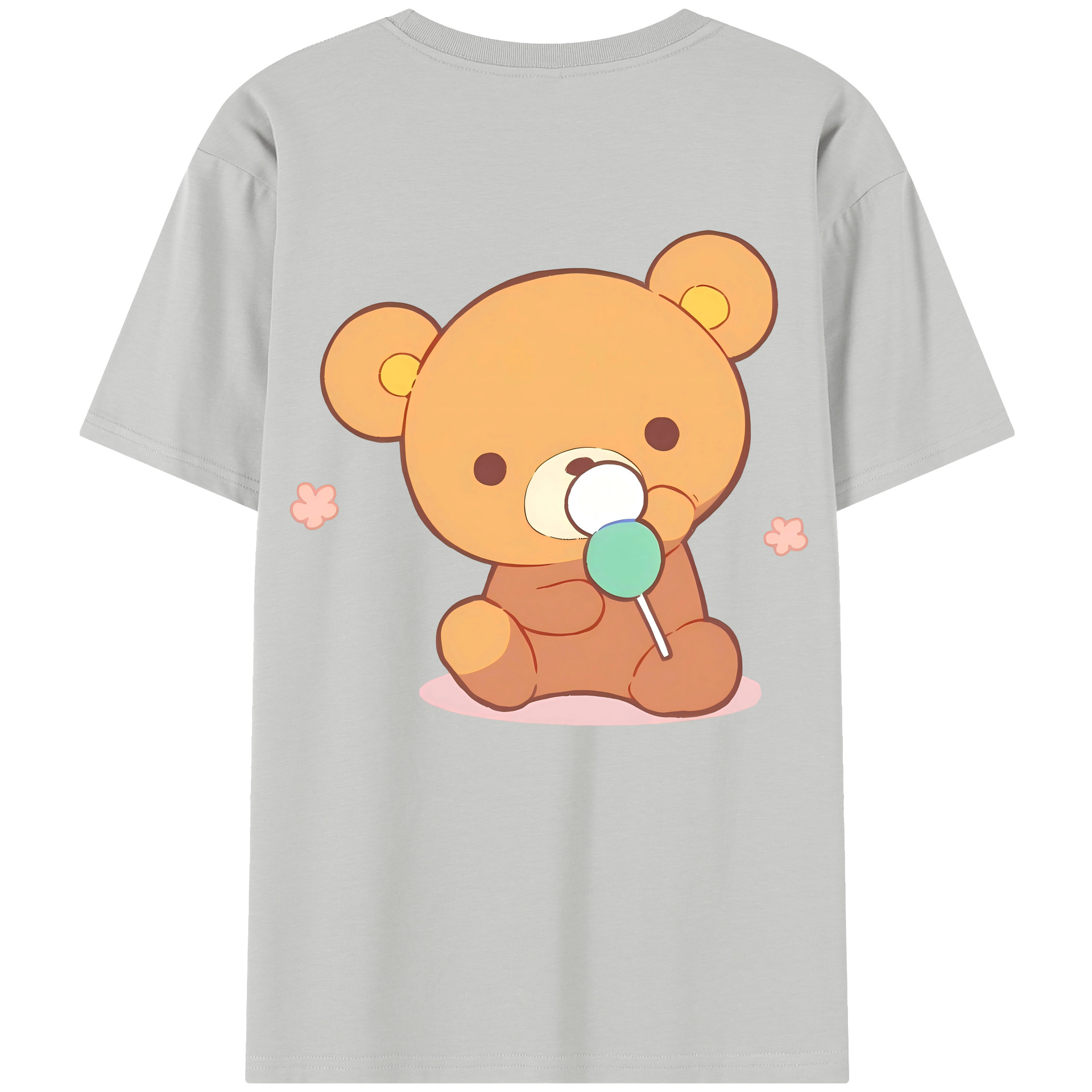 （画像用） リラックマ リラックマ キイロイトリ Rilakkuma Korilakkuma Kiiroitori 綿100％半袖Tシャツ（背面プリント）