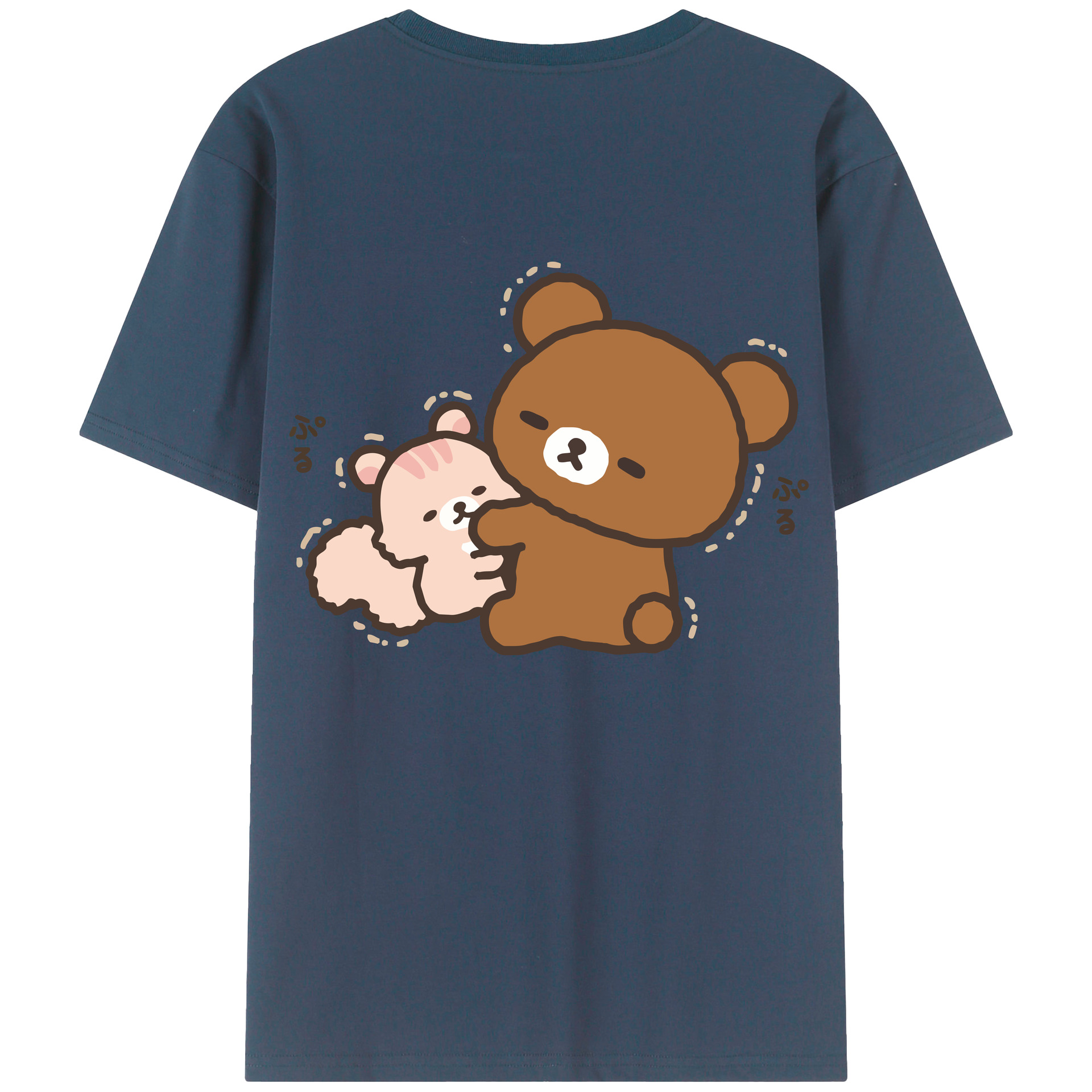 （画像用） リラックマ リラックマ キイロイトリ Rilakkuma Korilakkuma Kiiroitori 綿100％半袖Tシャツ（背面プリント）