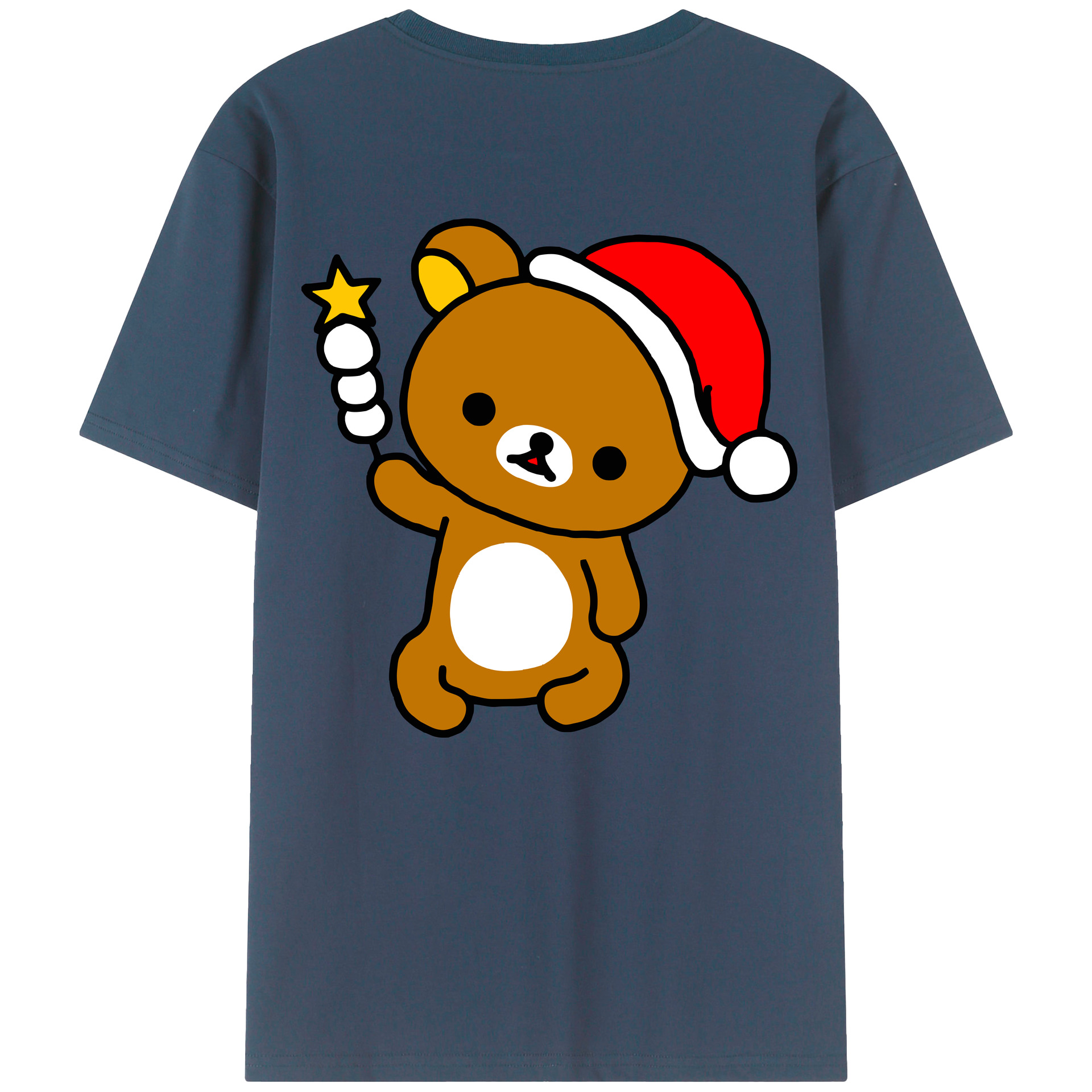 （画像用） リラックマ リラックマ キイロイトリ Rilakkuma Korilakkuma Kiiroitori 綿100％半袖Tシャツ（背面プリント）
