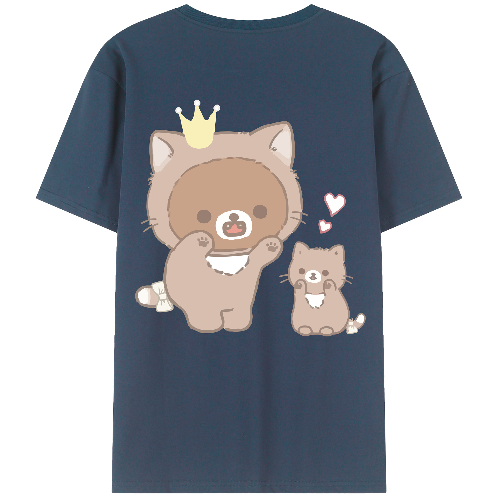 （画像用） リラックマ リラックマ キイロイトリ Rilakkuma Korilakkuma Kiiroitori 綿100％半袖Tシャツ（背面プリント）