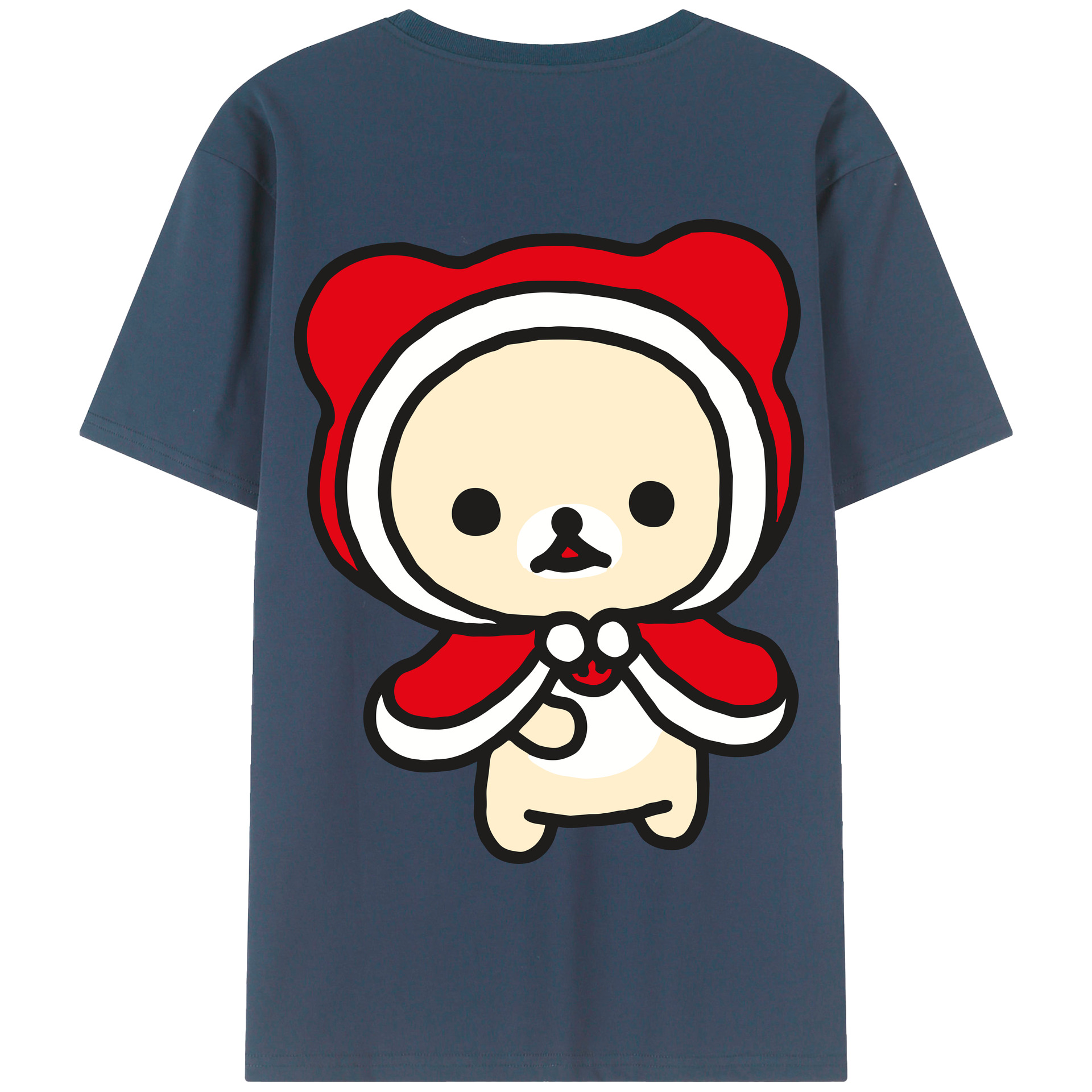 （画像用） リラックマ リラックマ キイロイトリ Rilakkuma Korilakkuma Kiiroitori 綿100％半袖Tシャツ（背面プリント）
