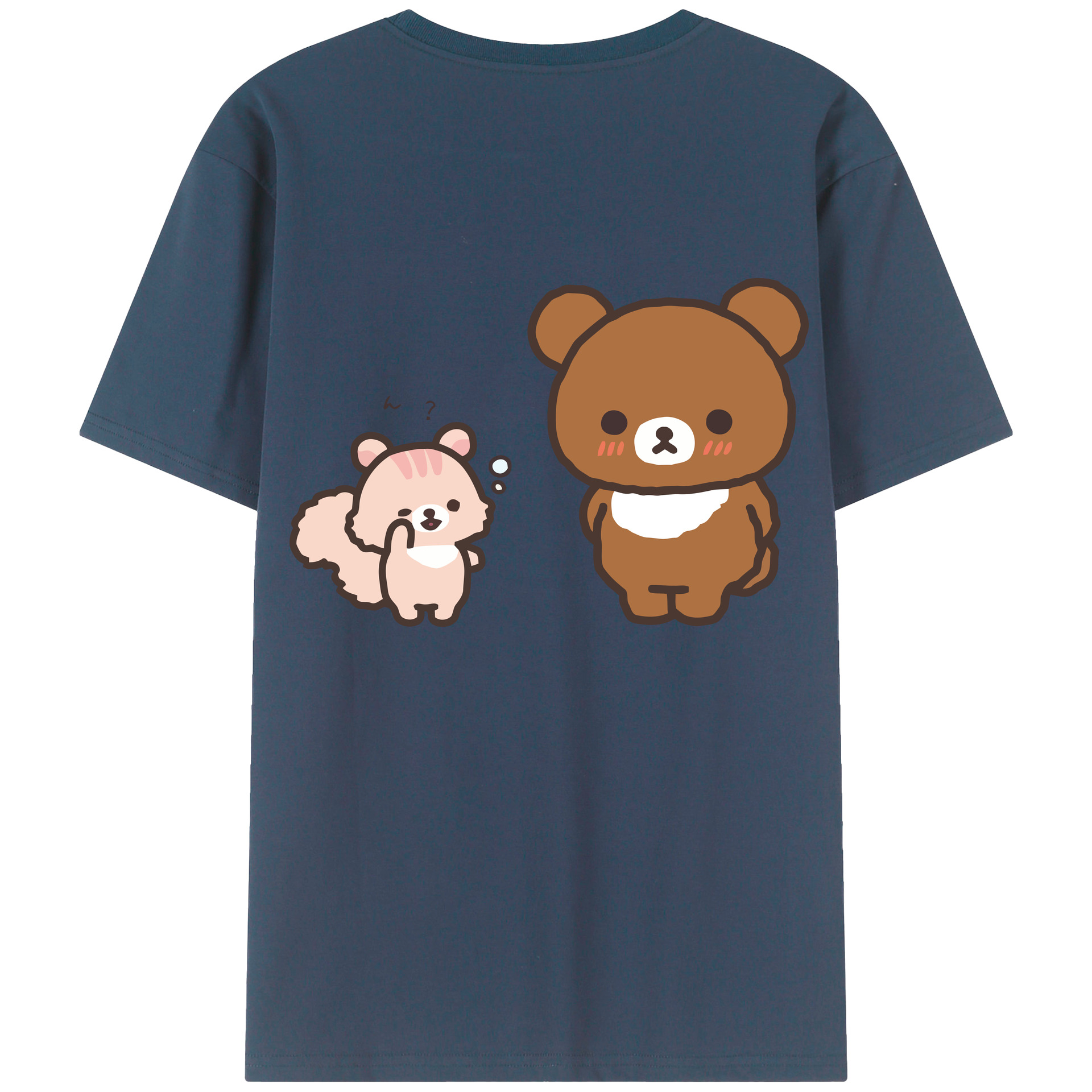 （画像用） リラックマ リラックマ キイロイトリ Rilakkuma Korilakkuma Kiiroitori 綿100％半袖Tシャツ（背面プリント）