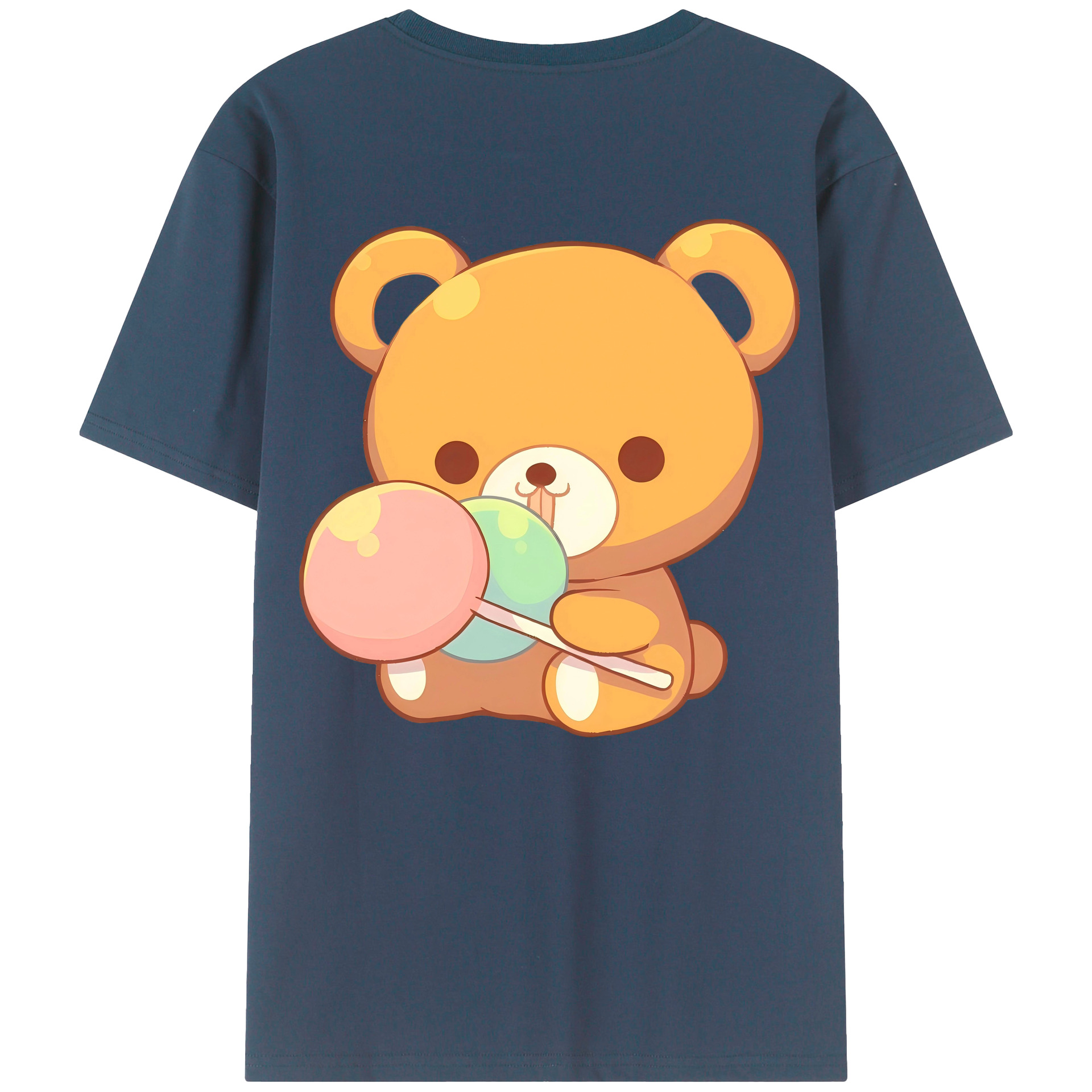 （画像用） リラックマ リラックマ キイロイトリ Rilakkuma Korilakkuma Kiiroitori 綿100％半袖Tシャツ（背面プリント）