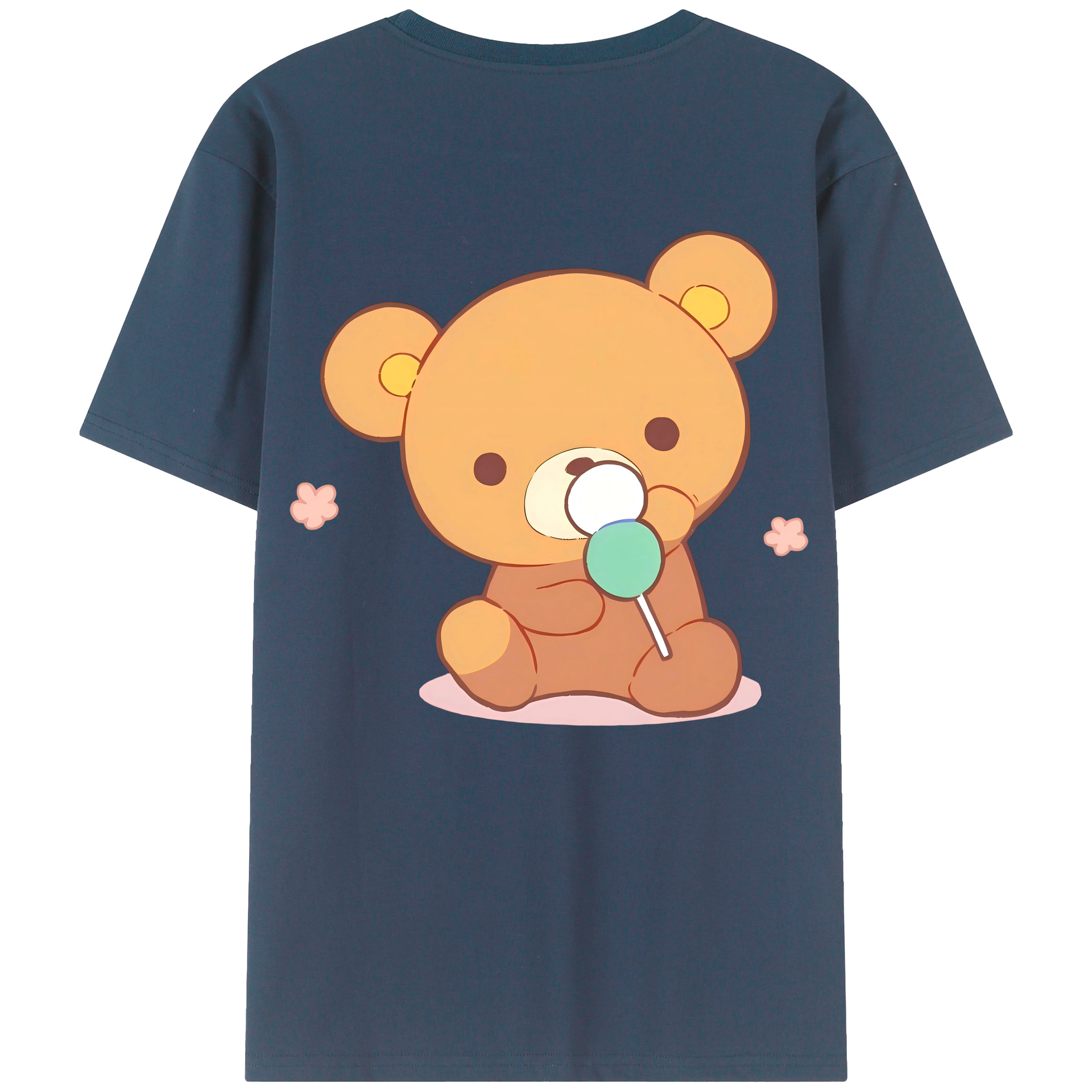 （画像用） リラックマ リラックマ キイロイトリ Rilakkuma Korilakkuma Kiiroitori 綿100％半袖Tシャツ（背面プリント）