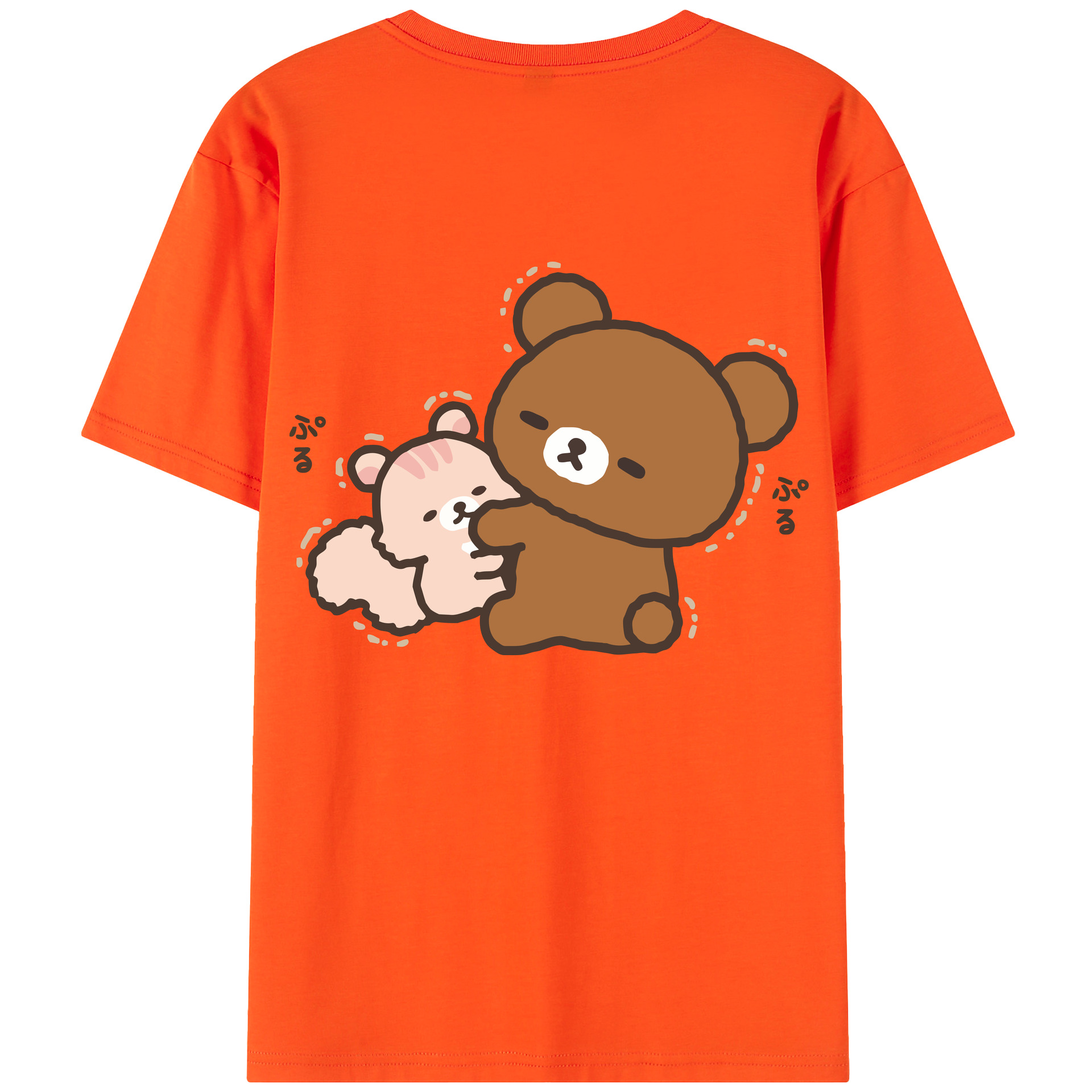 （画像用） リラックマ リラックマ キイロイトリ Rilakkuma Korilakkuma Kiiroitori 綿100％半袖Tシャツ（背面プリント）