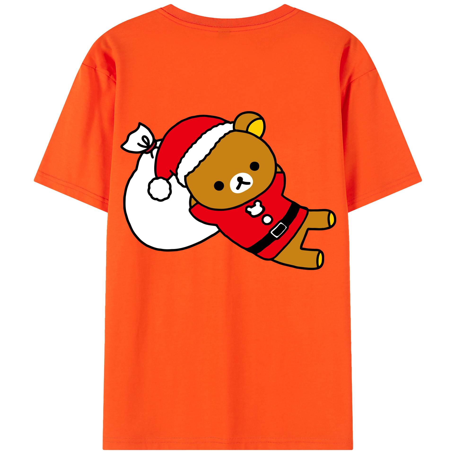 （画像用） リラックマ リラックマ キイロイトリ Rilakkuma Korilakkuma Kiiroitori 綿100％半袖Tシャツ（背面プリント）