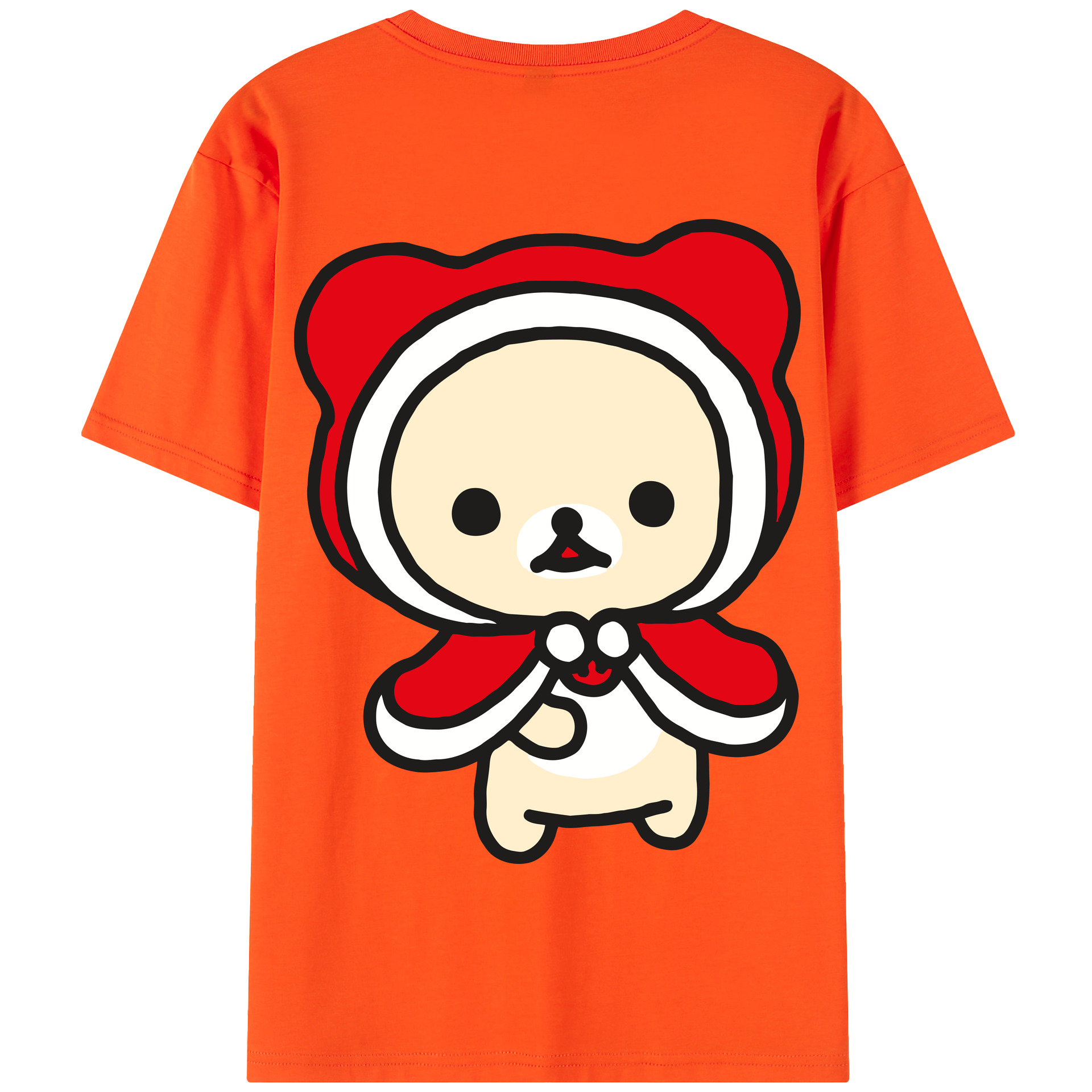 （画像用） リラックマ リラックマ キイロイトリ Rilakkuma Korilakkuma Kiiroitori 綿100％半袖Tシャツ（背面プリント）