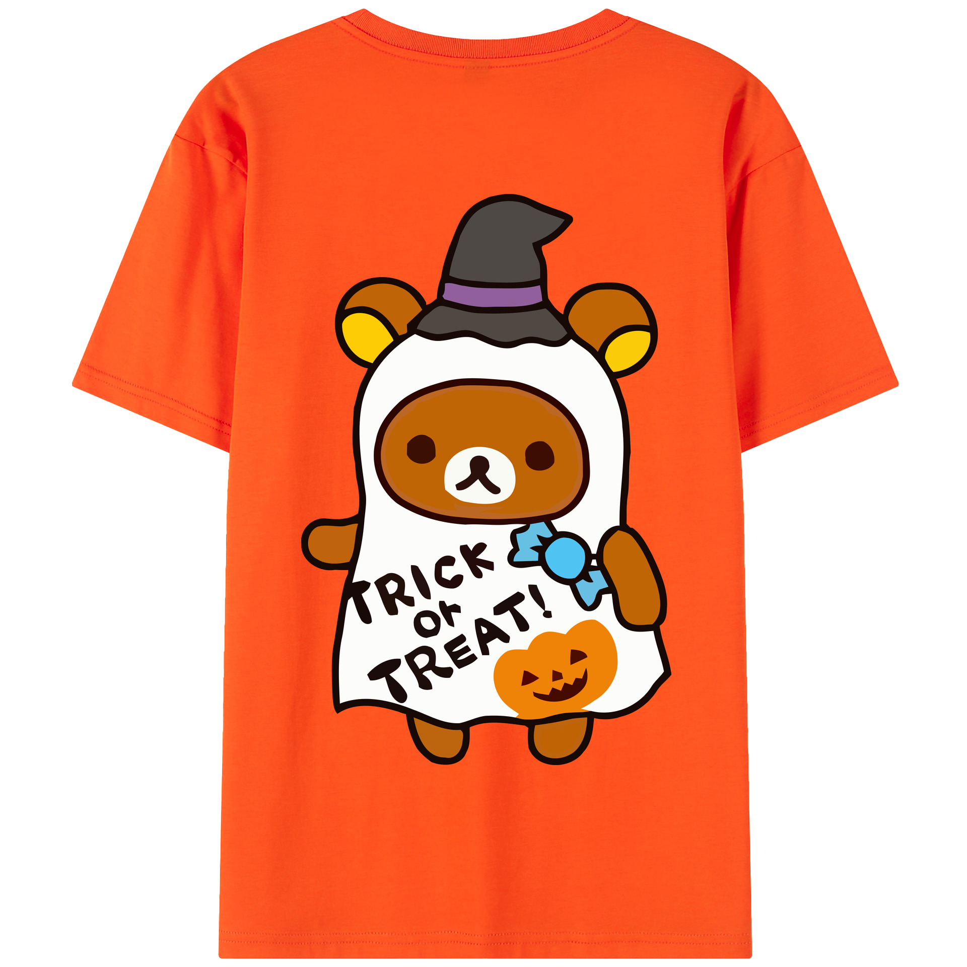 （画像用） リラックマ リラックマ キイロイトリ Rilakkuma Korilakkuma Kiiroitori 綿100％半袖Tシャツ（背面プリント）