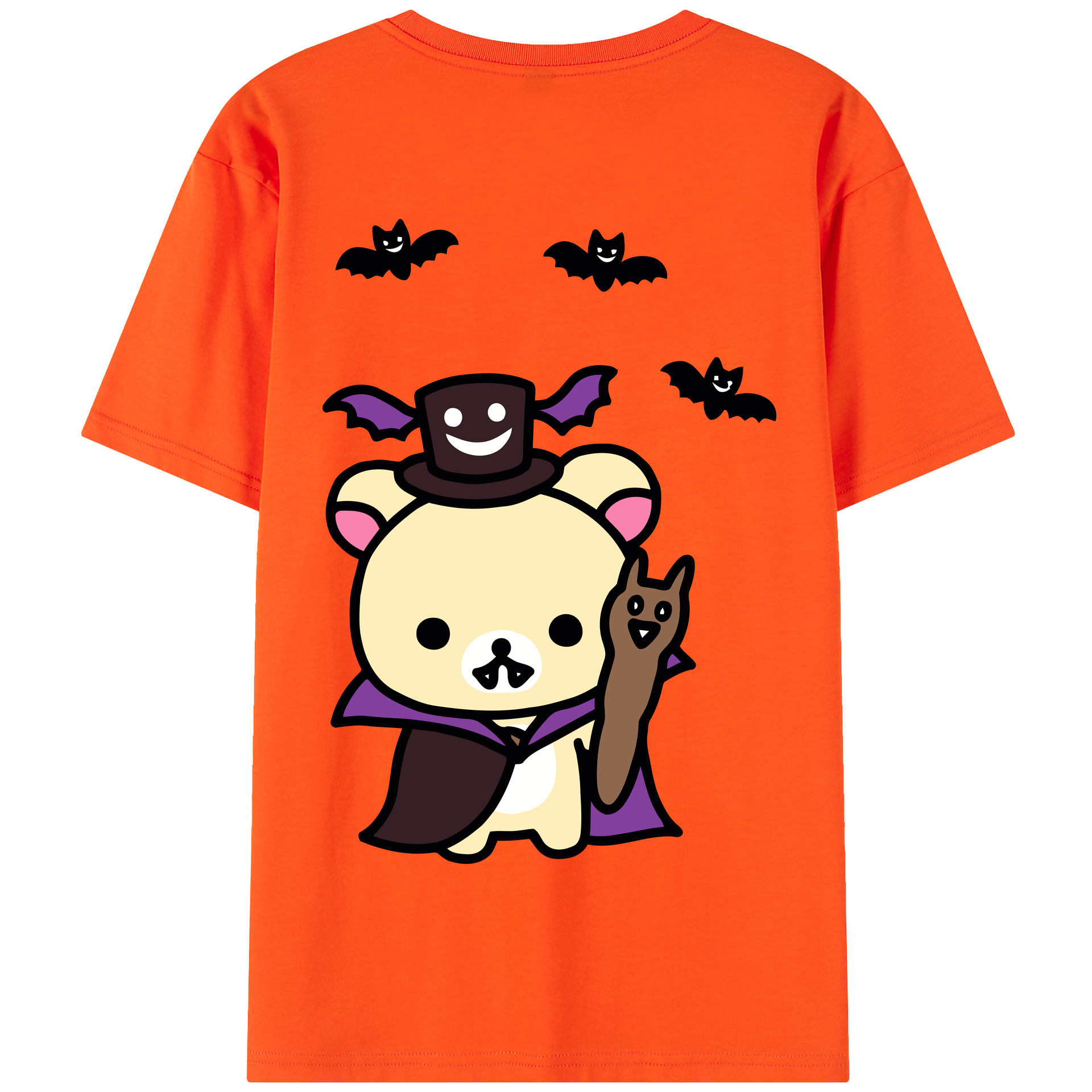 （画像用） リラックマ リラックマ キイロイトリ Rilakkuma Korilakkuma Kiiroitori 綿100％半袖Tシャツ（背面プリント）