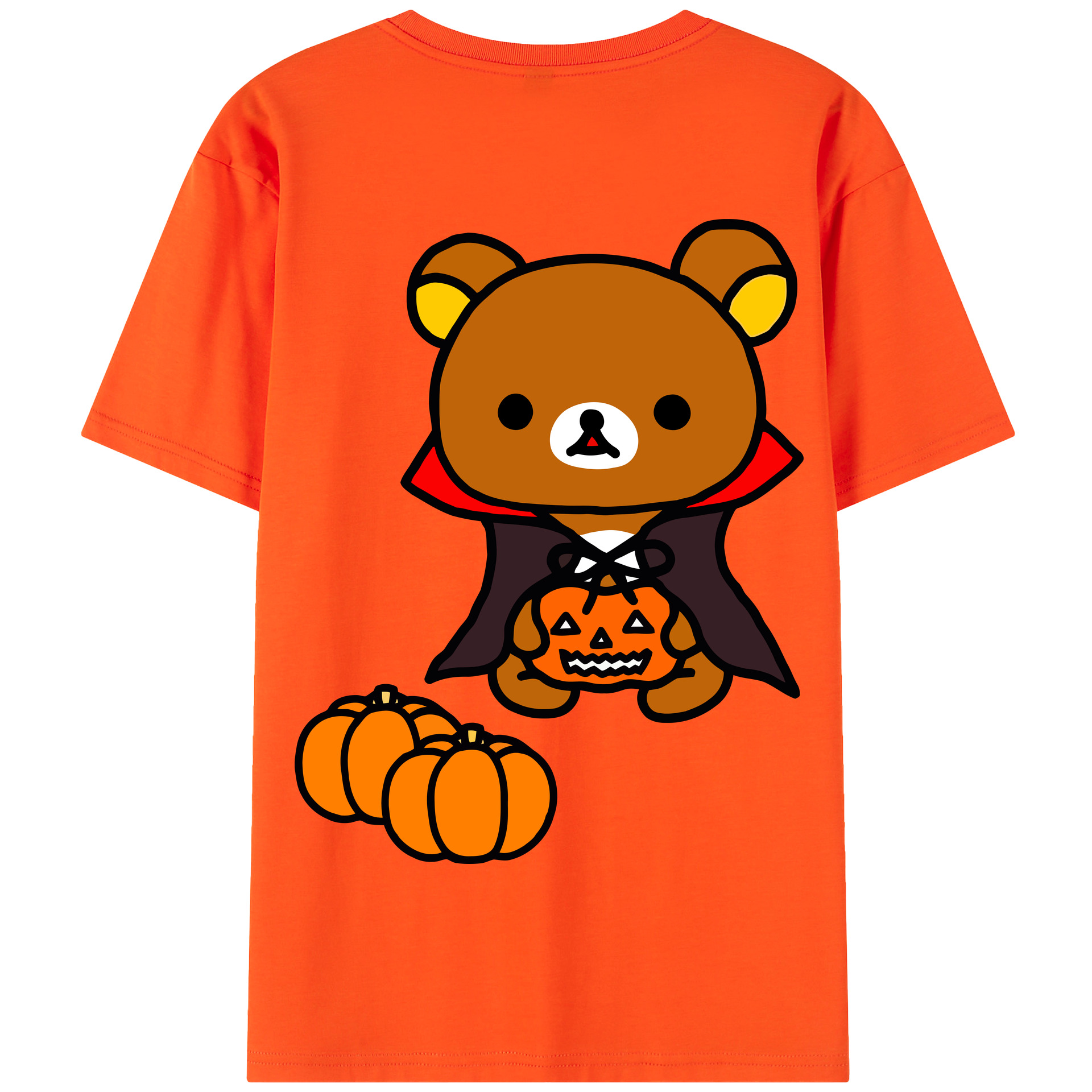 （画像用） リラックマ リラックマ キイロイトリ Rilakkuma Korilakkuma Kiiroitori 綿100％半袖Tシャツ（背面プリント）