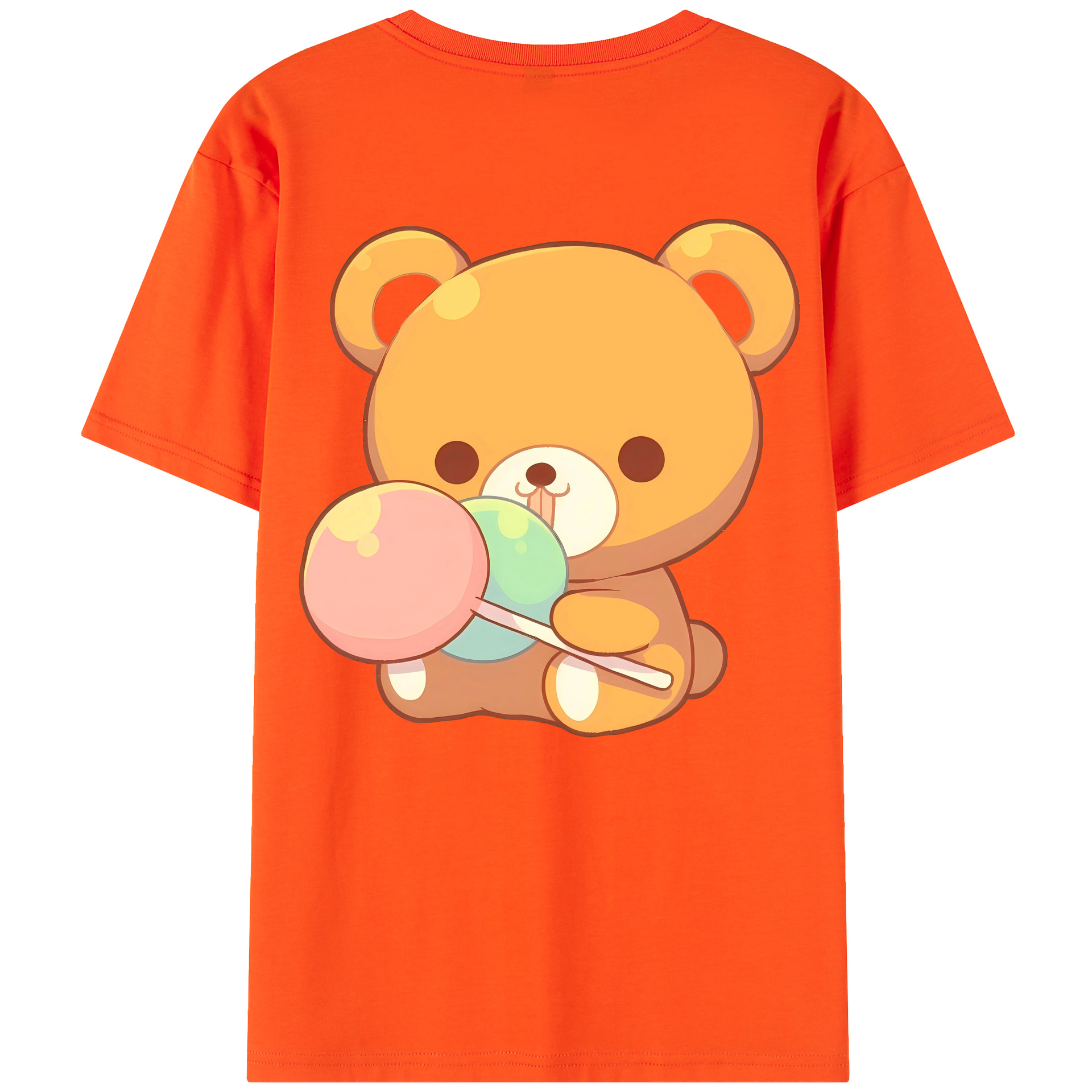 （画像用） リラックマ リラックマ キイロイトリ Rilakkuma Korilakkuma Kiiroitori 綿100％半袖Tシャツ（背面プリント）