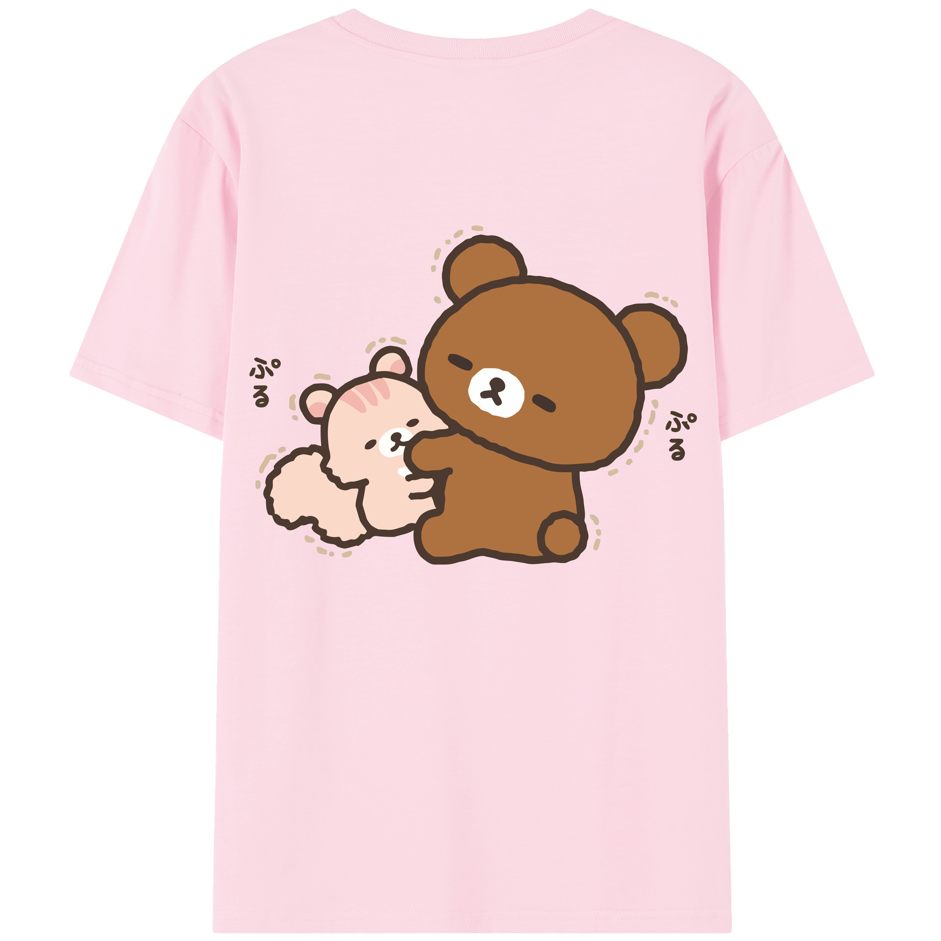（画像用） リラックマ リラックマ キイロイトリ Rilakkuma Korilakkuma Kiiroitori 綿100％半袖Tシャツ（背面プリント）