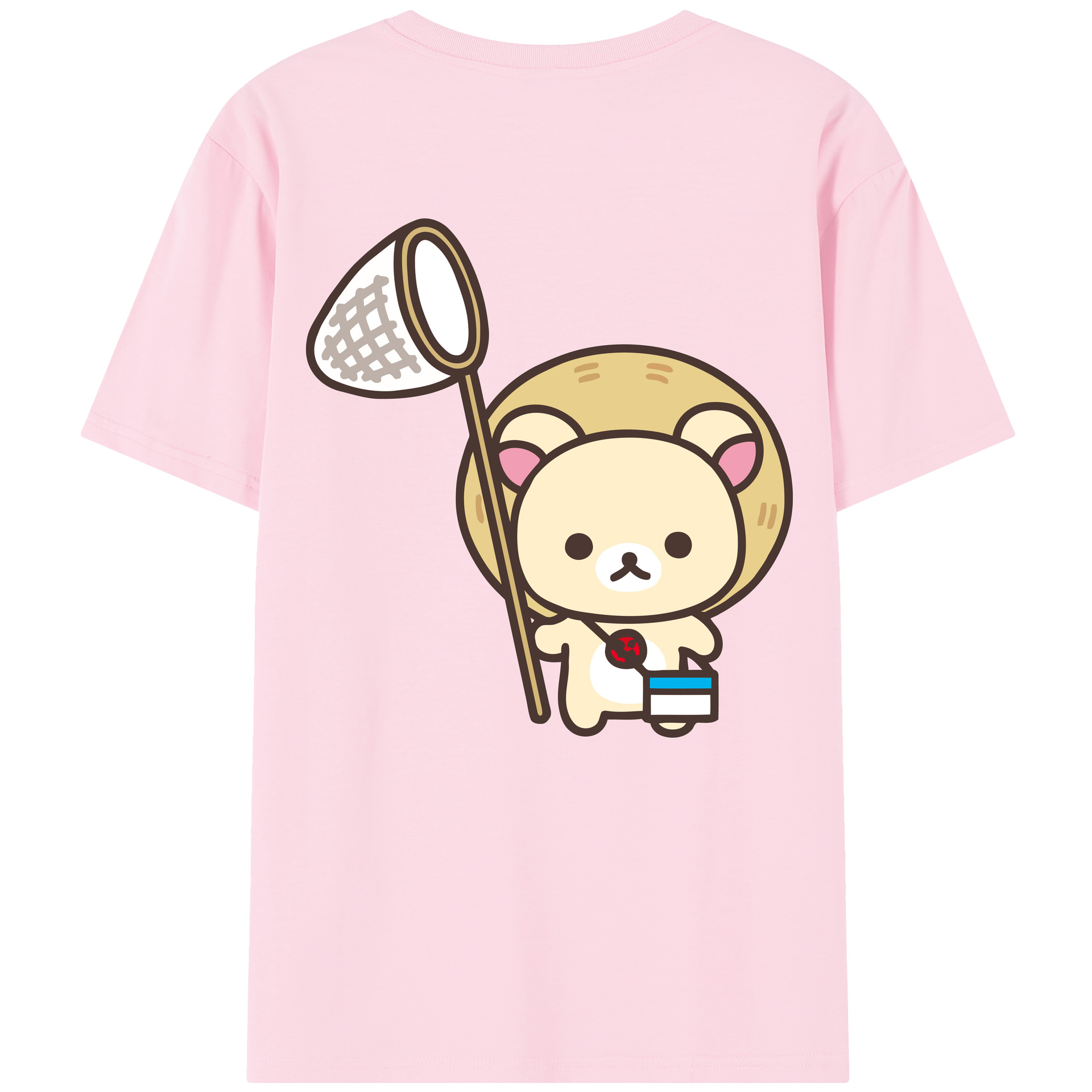 （画像用） リラックマ リラックマ キイロイトリ Rilakkuma Korilakkuma Kiiroitori 綿100％半袖Tシャツ（背面プリント）