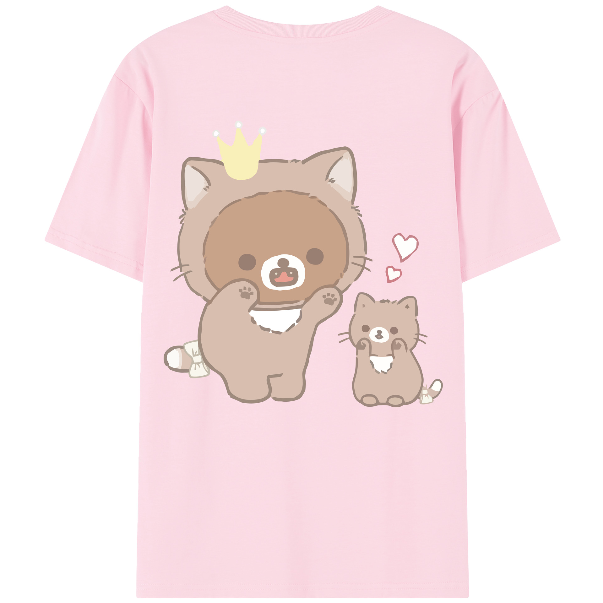 （画像用） リラックマ リラックマ キイロイトリ Rilakkuma Korilakkuma Kiiroitori 綿100％半袖Tシャツ（背面プリント）