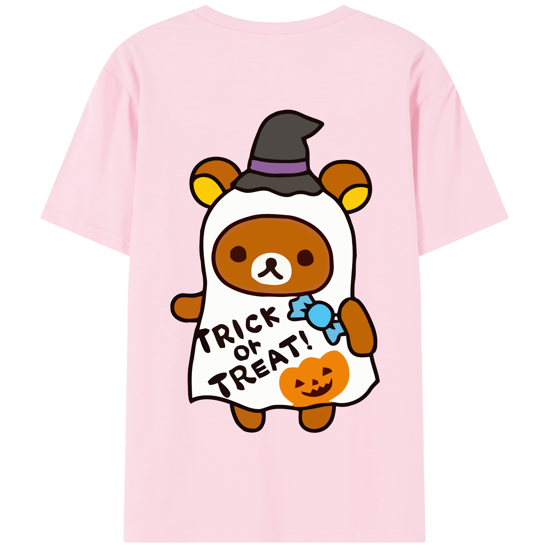 （画像用） リラックマ リラックマ キイロイトリ Rilakkuma Korilakkuma Kiiroitori 綿100％半袖Tシャツ（背面プリント）