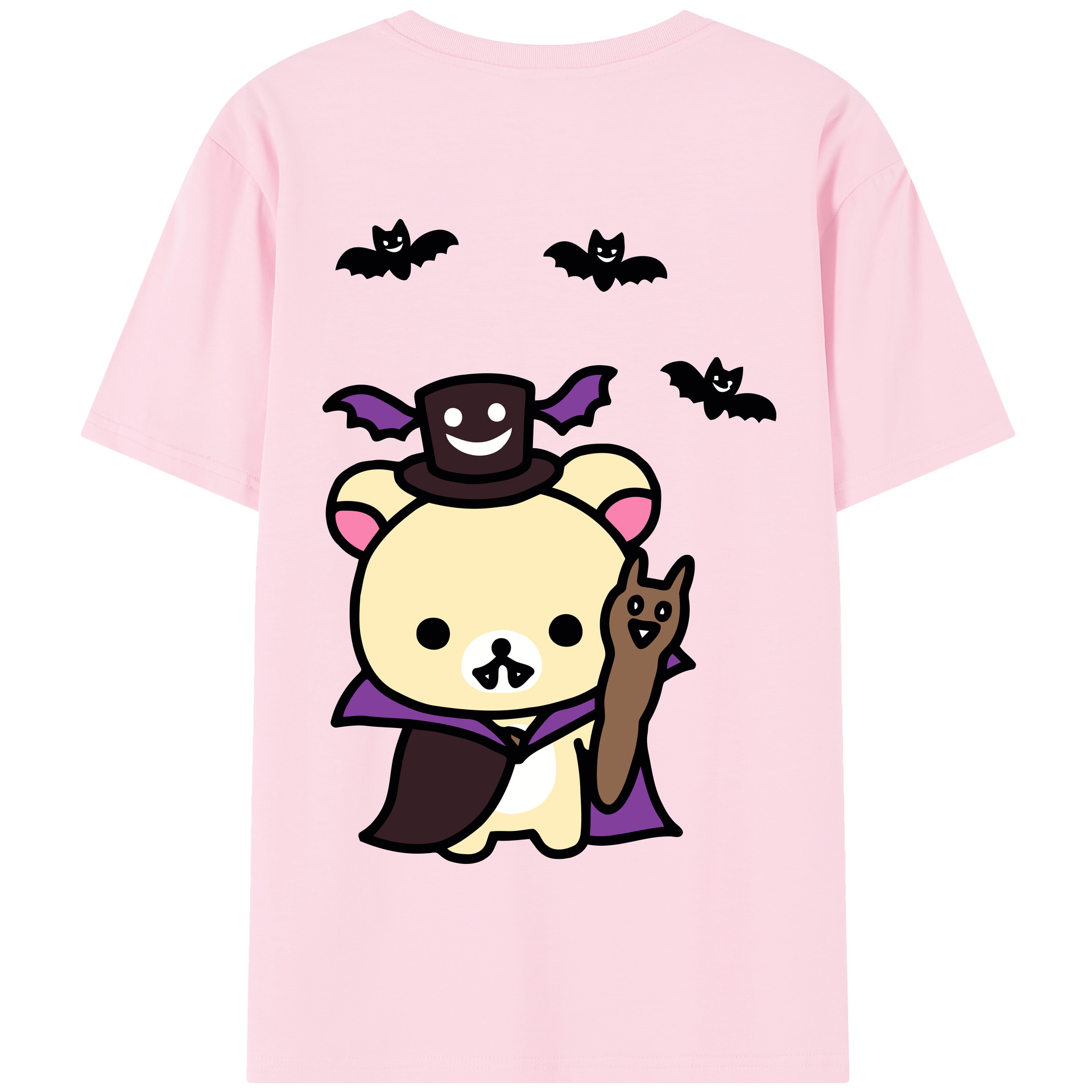 （画像用） リラックマ リラックマ キイロイトリ Rilakkuma Korilakkuma Kiiroitori 綿100％半袖Tシャツ（背面プリント）