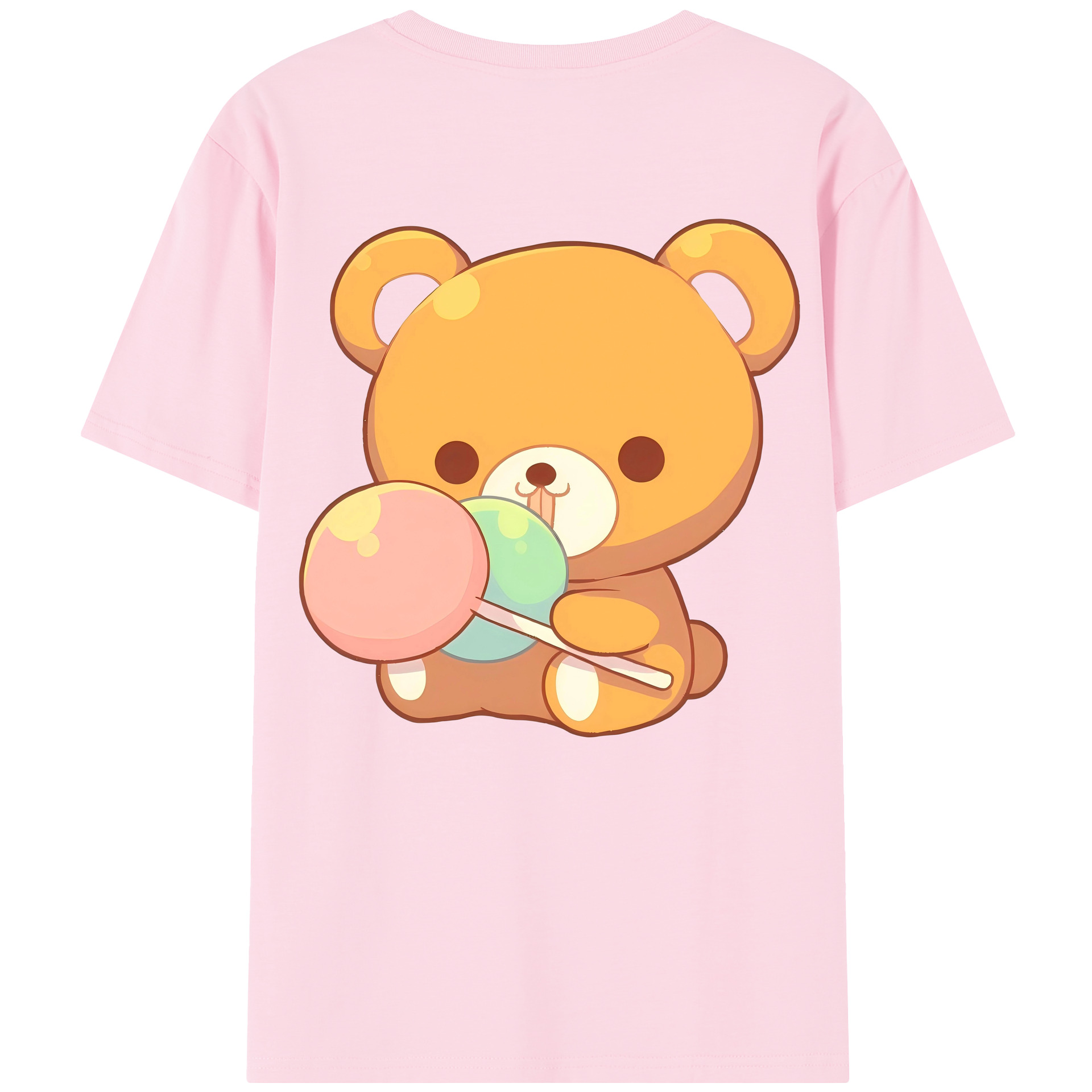 （画像用） リラックマ リラックマ キイロイトリ Rilakkuma Korilakkuma Kiiroitori 綿100％半袖Tシャツ（背面プリント）