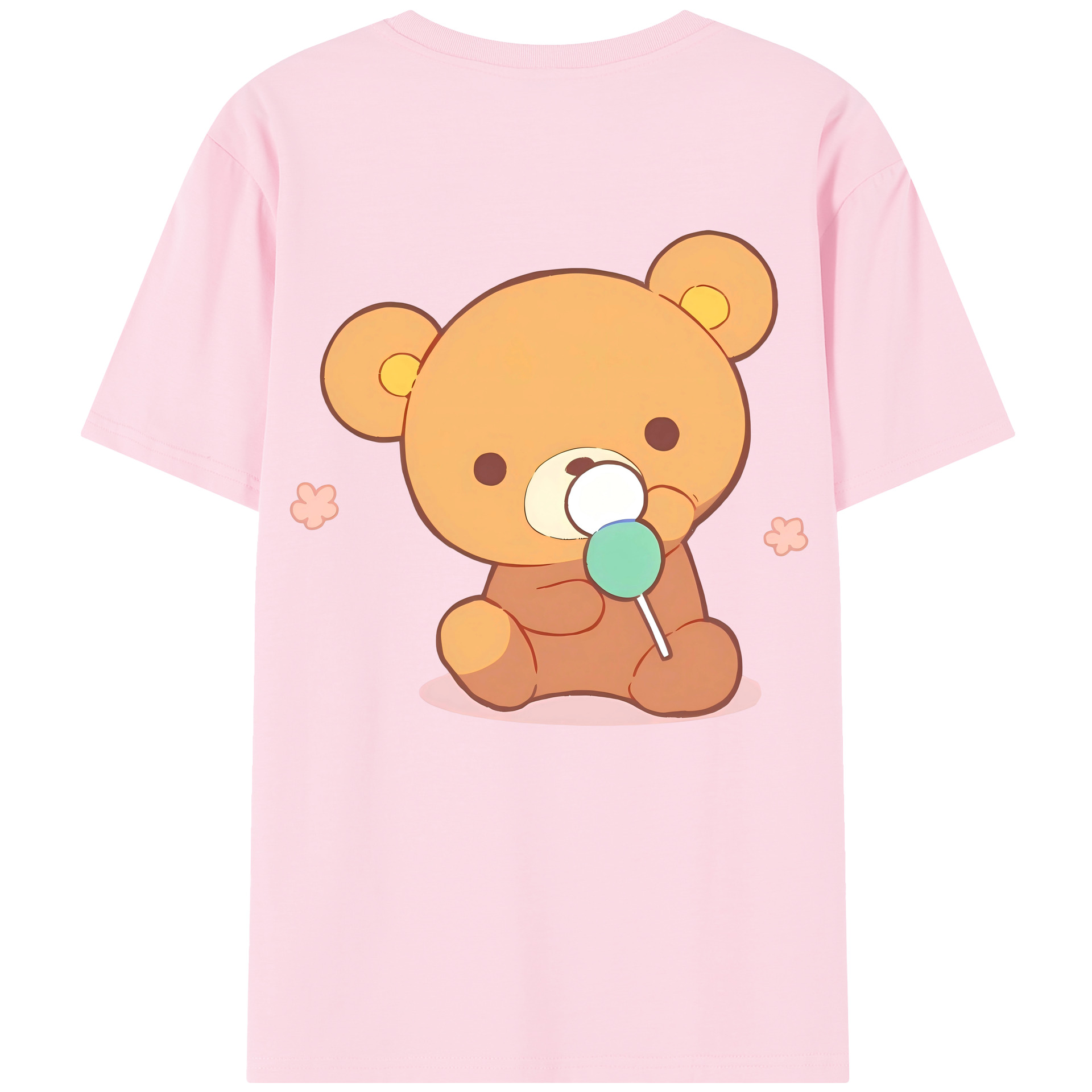 （画像用） リラックマ リラックマ キイロイトリ Rilakkuma Korilakkuma Kiiroitori 綿100％半袖Tシャツ（背面プリント）