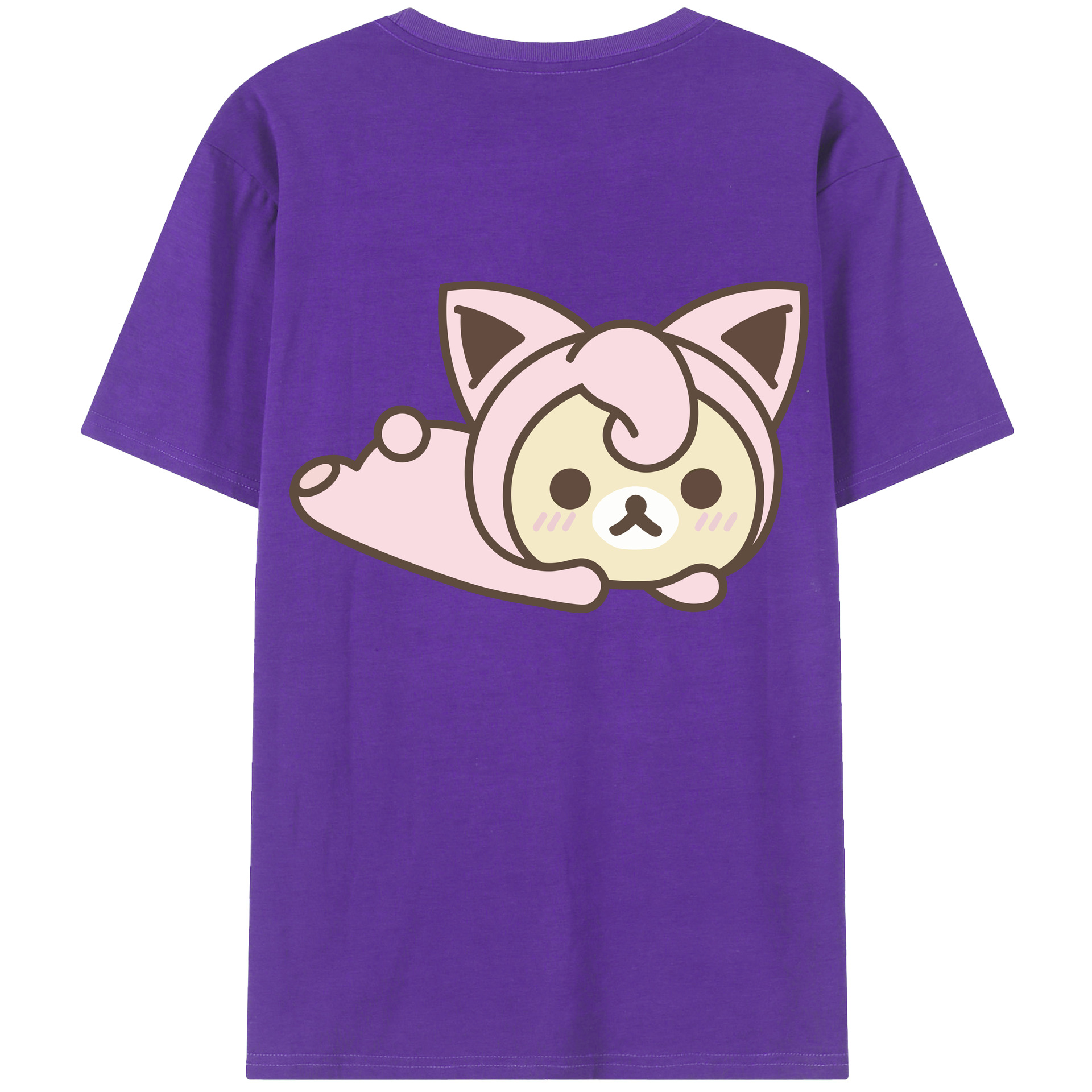 （画像用） リラックマ リラックマ キイロイトリ Rilakkuma Korilakkuma Kiiroitori 綿100％半袖Tシャツ（背面プリント）