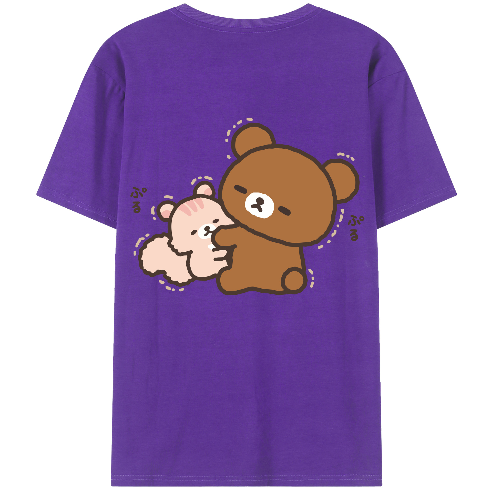 （画像用） リラックマ リラックマ キイロイトリ Rilakkuma Korilakkuma Kiiroitori 綿100％半袖Tシャツ（背面プリント）