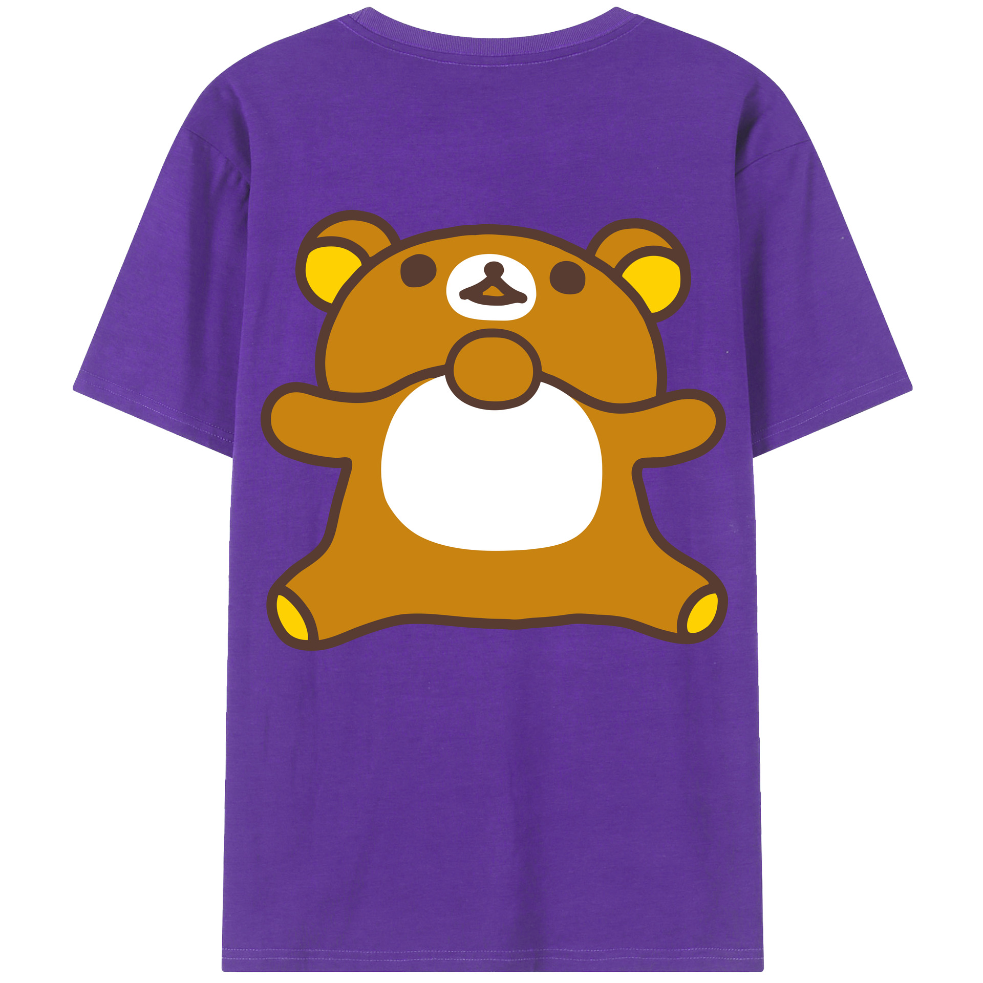 （画像用） リラックマ リラックマ キイロイトリ Rilakkuma Korilakkuma Kiiroitori 綿100％半袖Tシャツ（背面プリント）