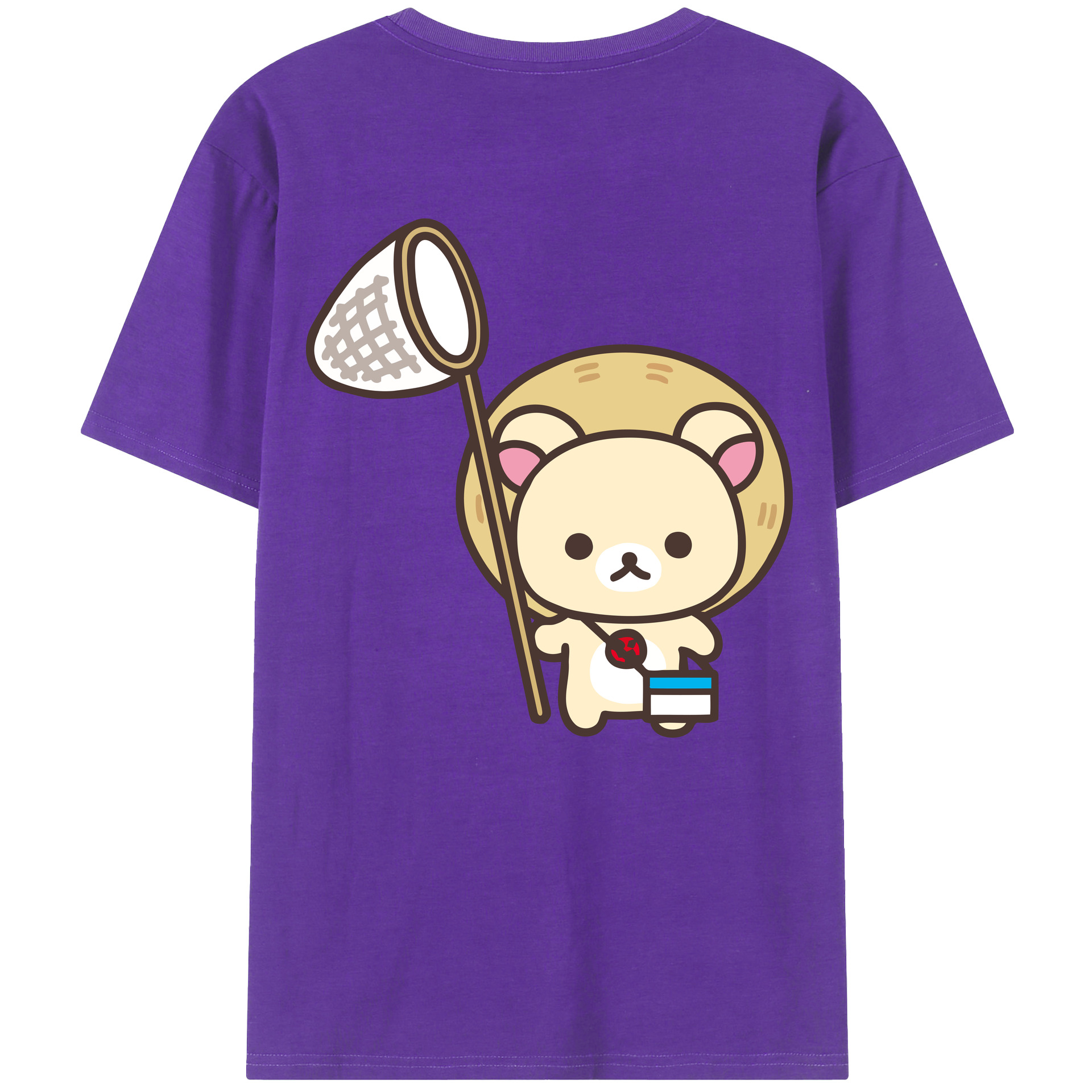 （画像用） リラックマ リラックマ キイロイトリ Rilakkuma Korilakkuma Kiiroitori 綿100％半袖Tシャツ（背面プリント）