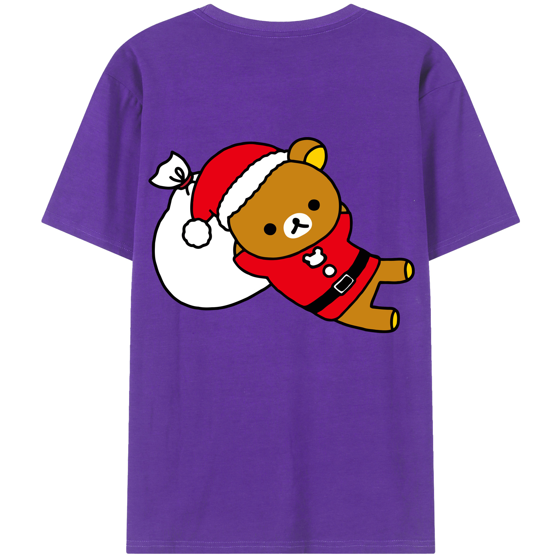 （画像用） リラックマ リラックマ キイロイトリ Rilakkuma Korilakkuma Kiiroitori 綿100％半袖Tシャツ（背面プリント）