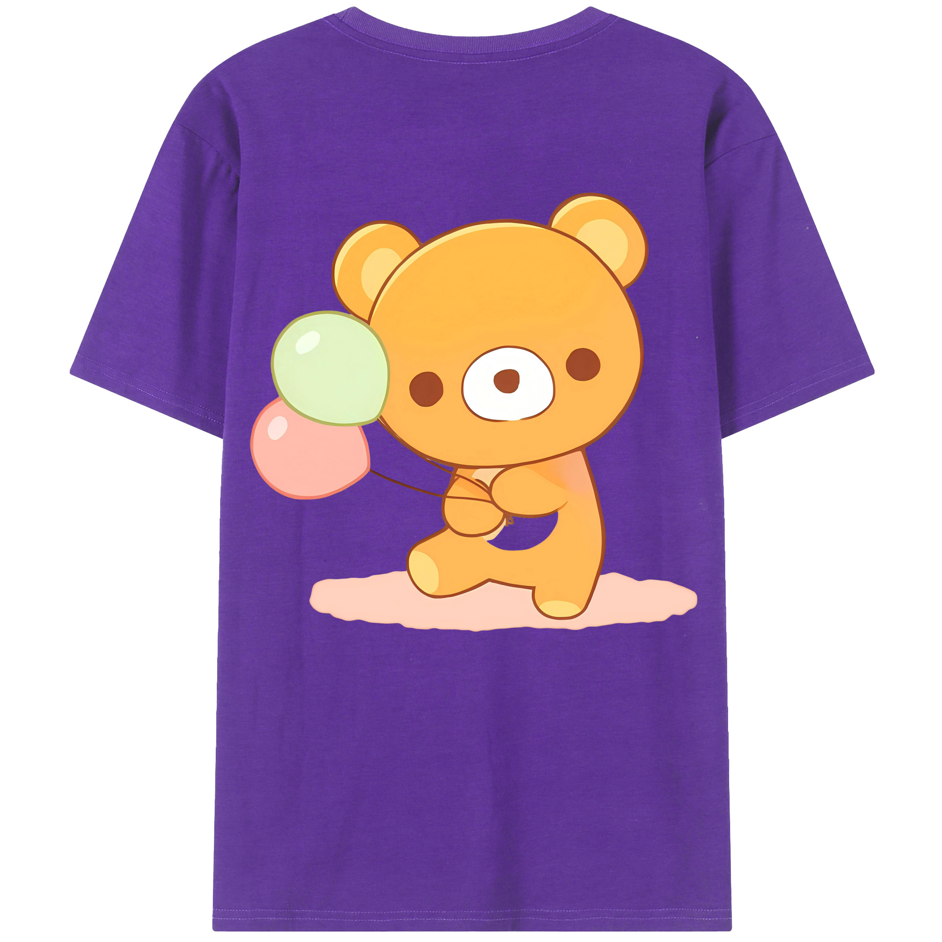 （画像用） リラックマ リラックマ キイロイトリ Rilakkuma Korilakkuma Kiiroitori 綿100％半袖Tシャツ（背面プリント）