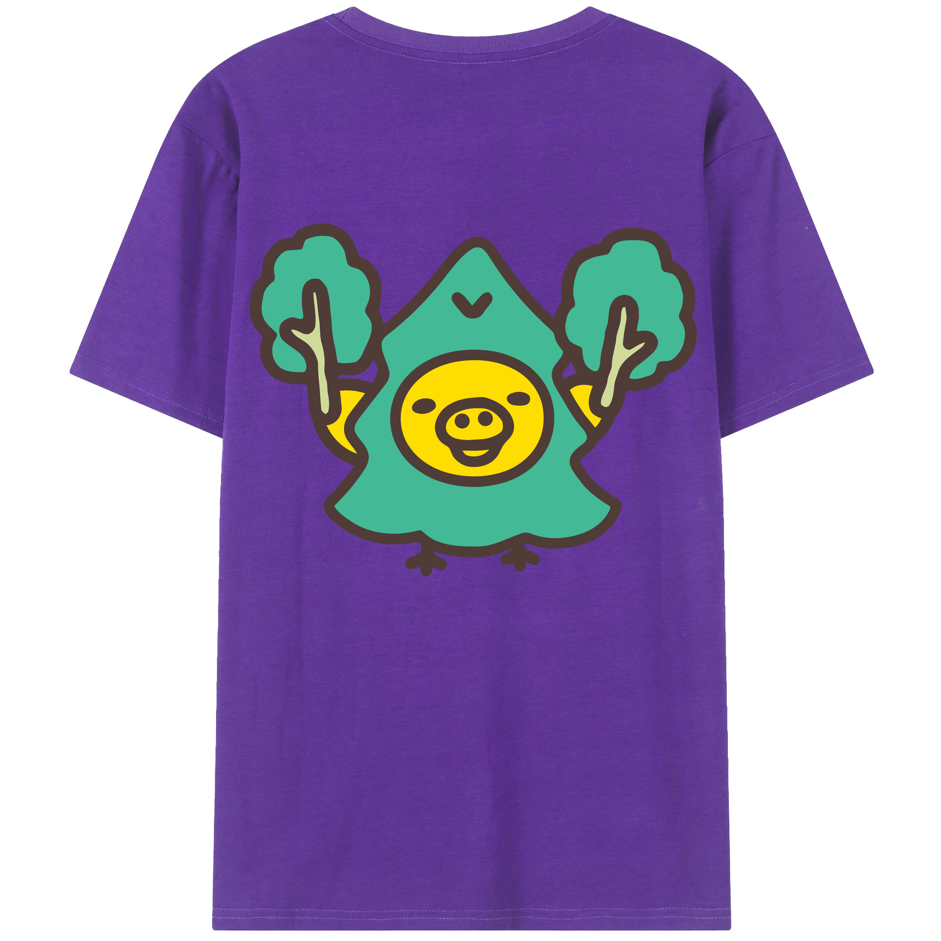 （画像用） リラックマ リラックマ キイロイトリ Rilakkuma Korilakkuma Kiiroitori 綿100％半袖Tシャツ（背面プリント）